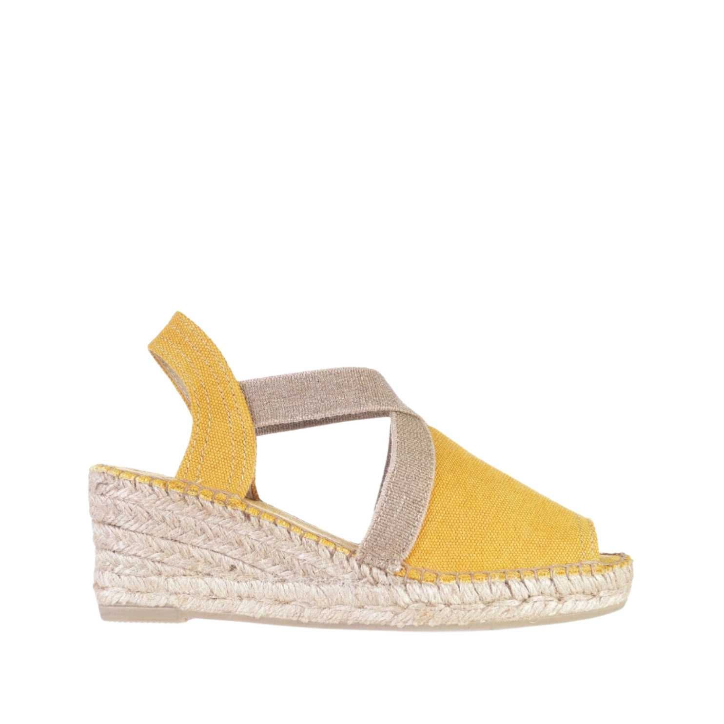 Women's Plain Canvas Wedge Espadrille Shoes - Breda V Comfortable Summer Casual Flats for Beach, Vacation & Everyday Wear