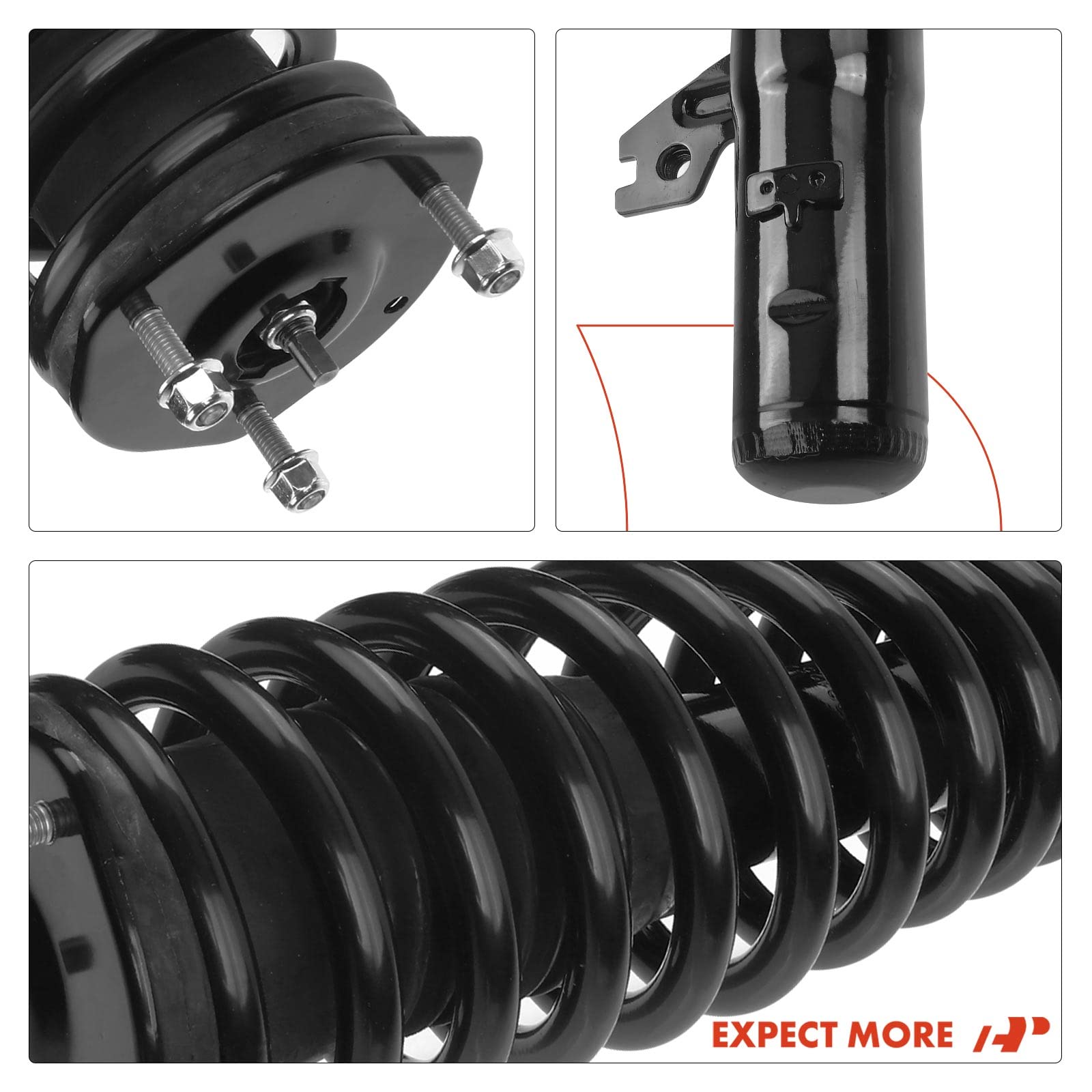 Premium Front Pair (2) Complete Strut & Coil Spring Assembly for Mazda 6 2009-2013 - Manual Transmission - Driver & Passenger Side - Smooth Ride & Enhanced Handling for City Driving & Highway Commutes