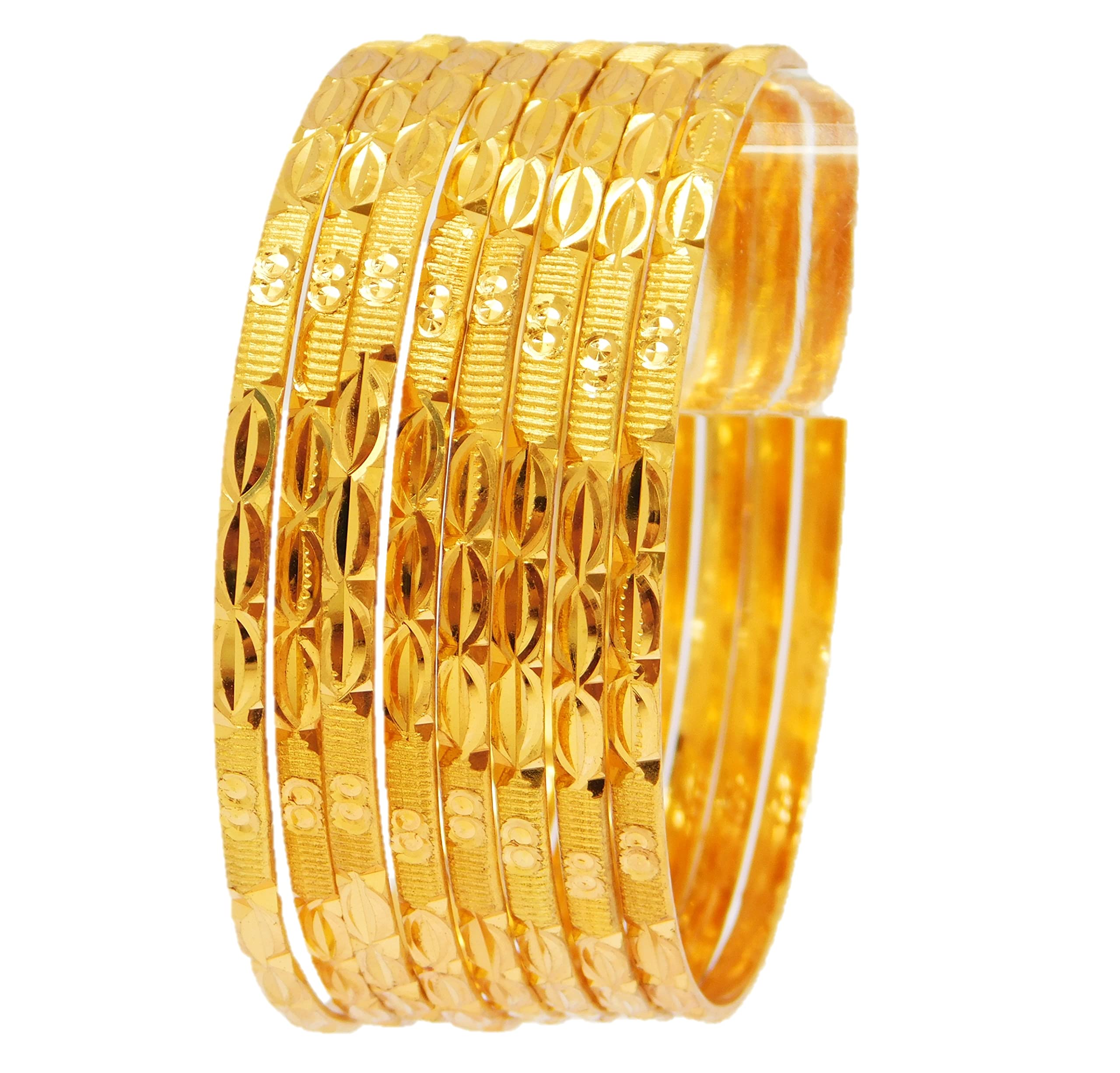 22K Gold Plated Indian Bollywood Bridal Bracelet Set for Women - Elegant Wedding Jewelry & Fashion Bangles for Brides, Parties, and Special Occasions
