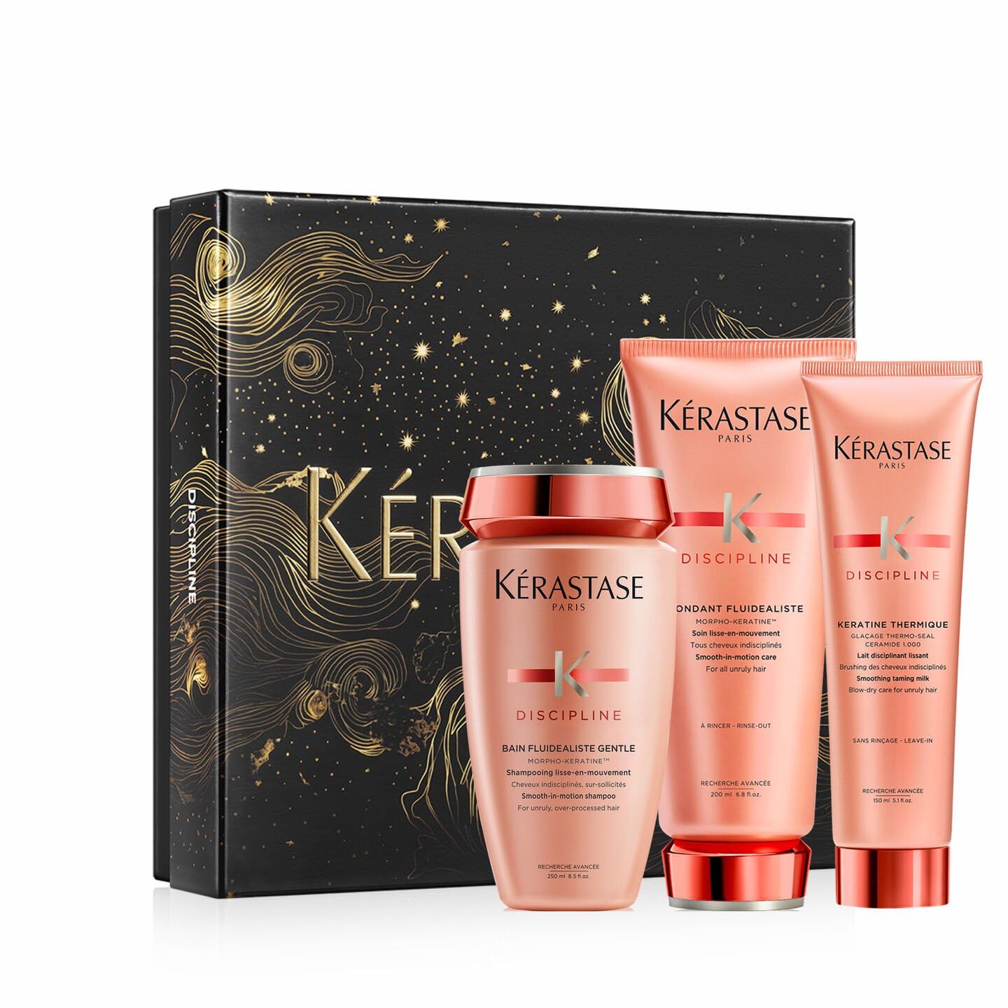 Premium Hair Care Treatment Set - Smoothing Shampoo, Conditioner & Heat Protectant Spray for Frizz Control & Shine | Salon-Quality Anti-Frizz Formula ($199 Value) | Perfect for Daily Use, Styling & Damaged Hair Repair