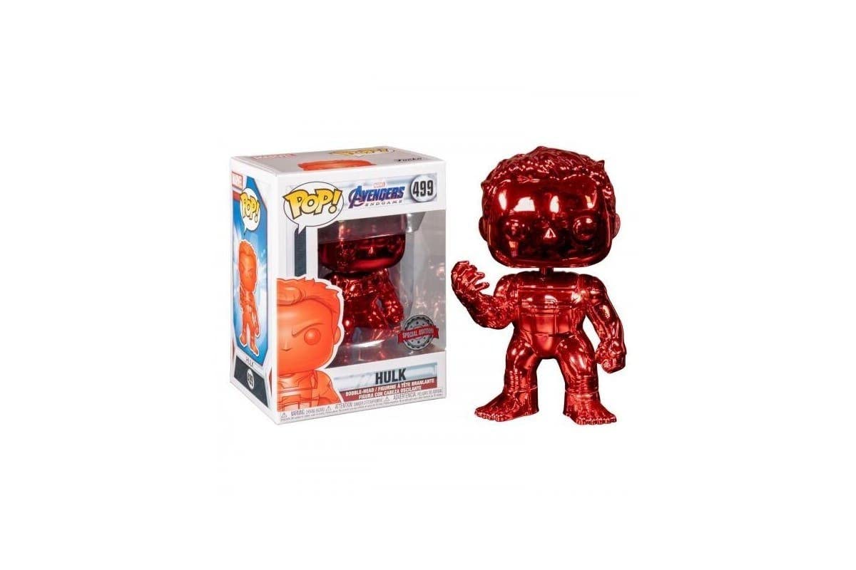 Funko POP! Marvel Avengers Endgame Hulk Exclusive Vinyl Figure #499 (Red Chrome) - Collectible Action Figure for Marvel Fans & Gift for Superhero Lovers