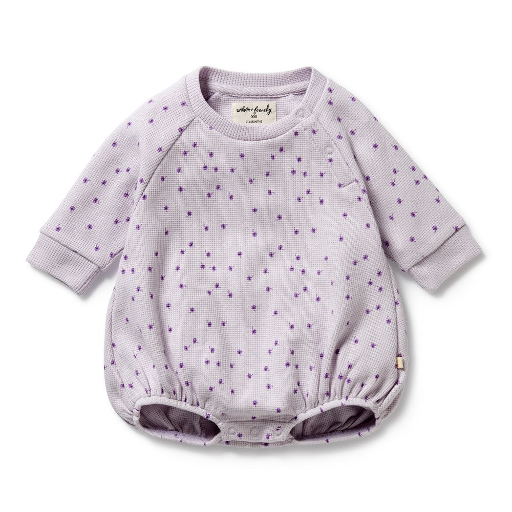 Lulu Daisy Organic Cotton Waffle-Knit Baby Bodysuit - Soft & Breathable Onesie for Newborns & Infants - Perfect for Playtime, Sleepwear & Everyday Comfort