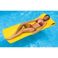 74-Inch Floating Rippled Swimming Pool Mattress Raft in Yellow - Premium Inflatable Pool Float for Relaxation, Sunbathing & Summer Fun