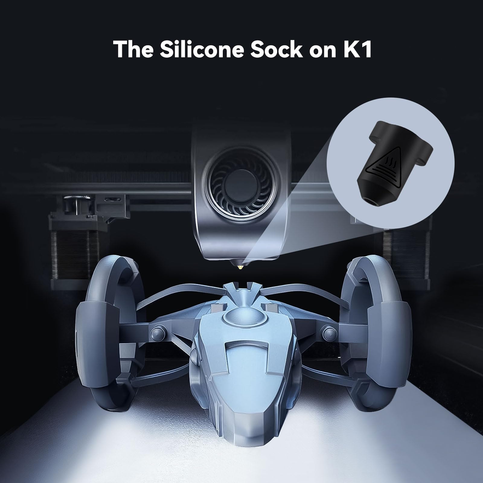 UniTak3D K1 3D Printer Hotend Cover Silicone Socks - 4Pcs Compatible with Creality K1 & K1 Max | High-Temperature Protection for Precise Printing | Perfect for Home, Office & Workshop 3D Printing Projects