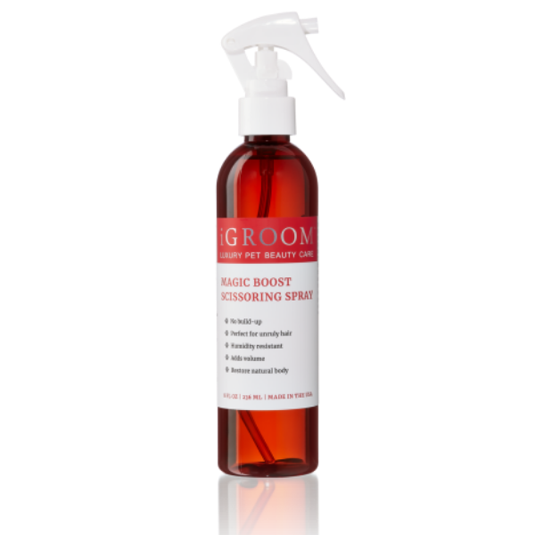iGROOM Magic Boost Scissoring Spray for Professional Hair Cutting - 8oz/16oz/32oz Options - Detangling & Shine Enhancing Formula for Salon & Home Use