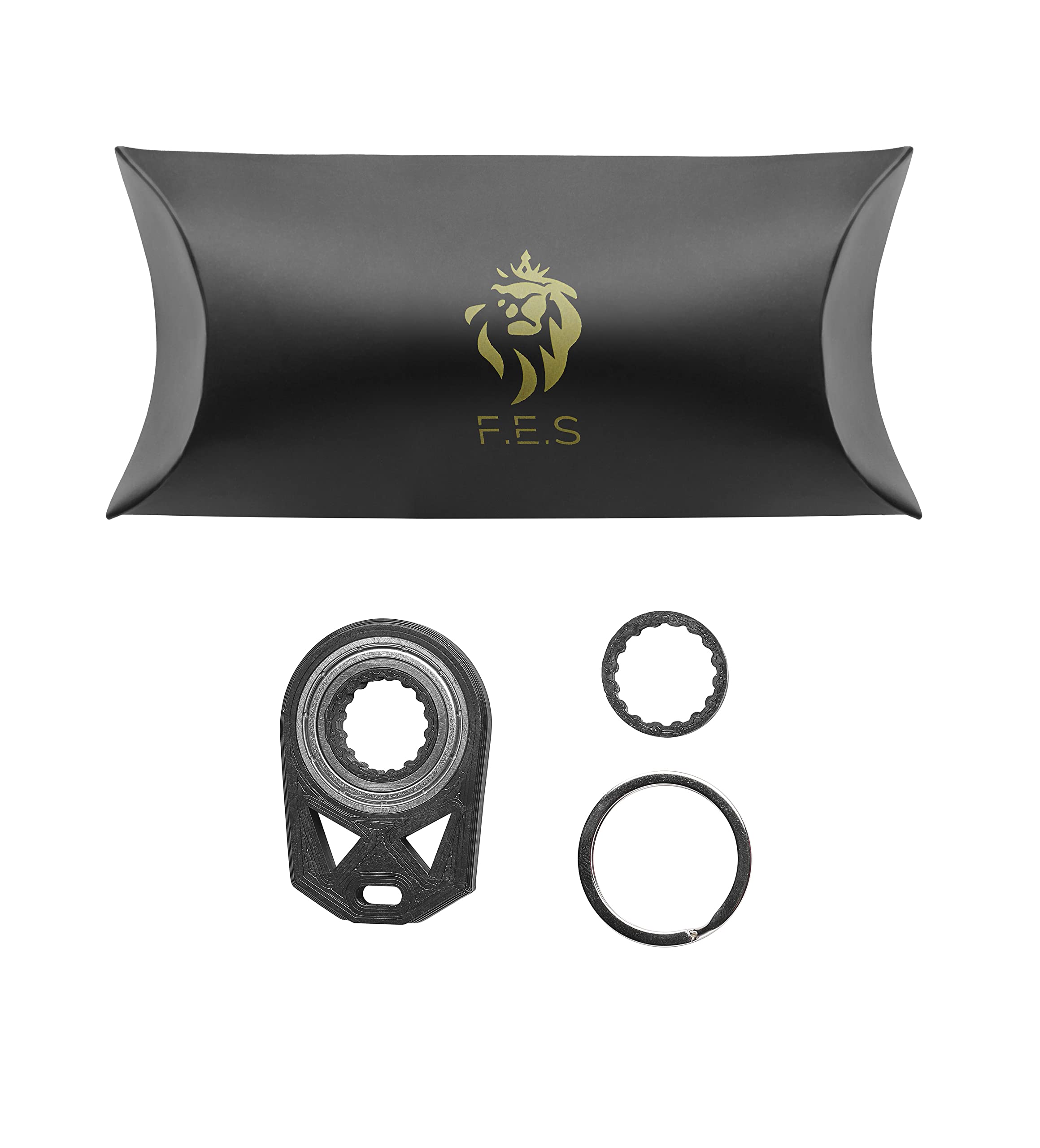 Kunai & Karambit Keychain Spinner - Fidget Toy for Keys | Stress Relief Gift for Men & Women | Perfect for Office, Car Keys & Anxiety Relief (Black Mask Design)