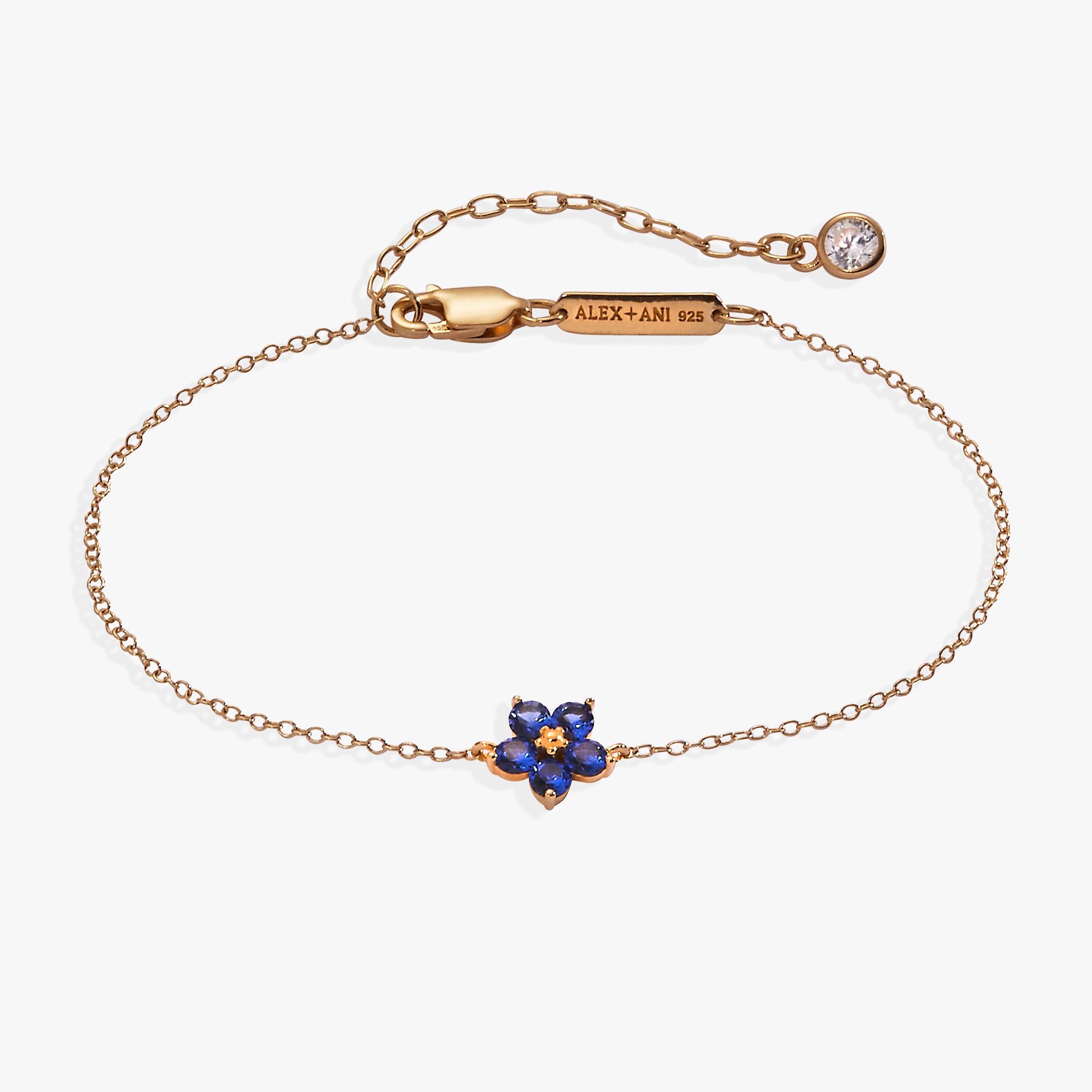 Forget Me Not Flower Bracelet with Genuine Crystals - Dainty Floral Jewelry for Women, Gift for Her - Perfect for Weddings, Anniversaries & Everyday Wear