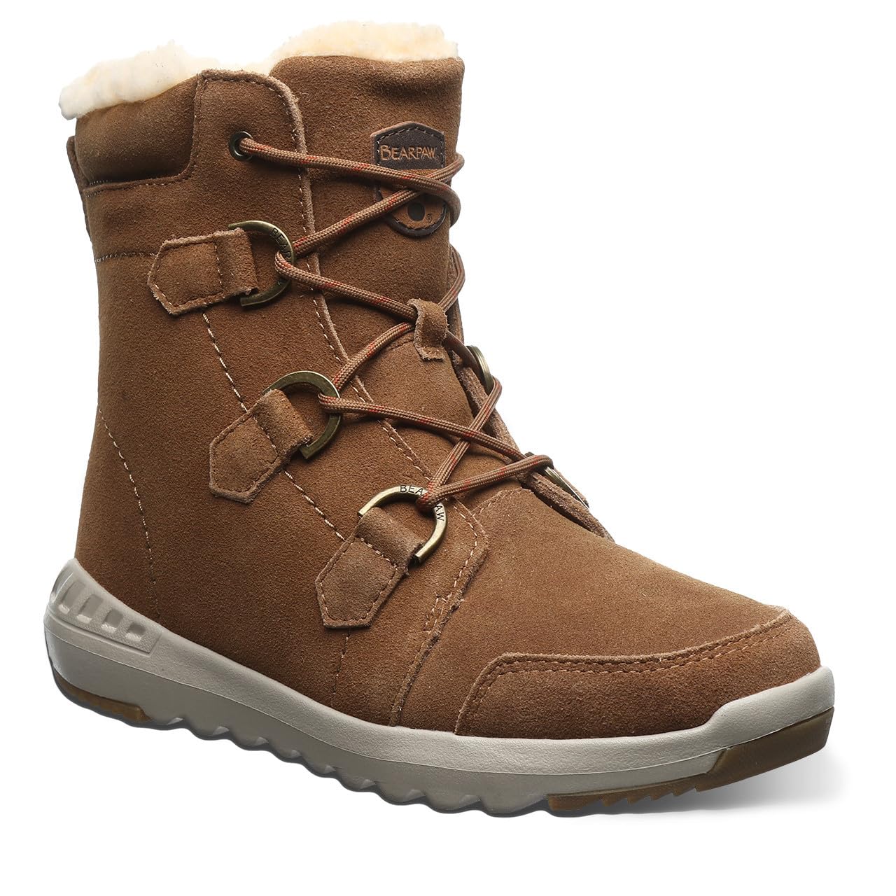 BEARPAW Women's Tyra Suede Lace-Up Boots - Classic Comfortable Winter Boots for Women | Perfect for Hiking, Casual Wear & Outdoor Activities
