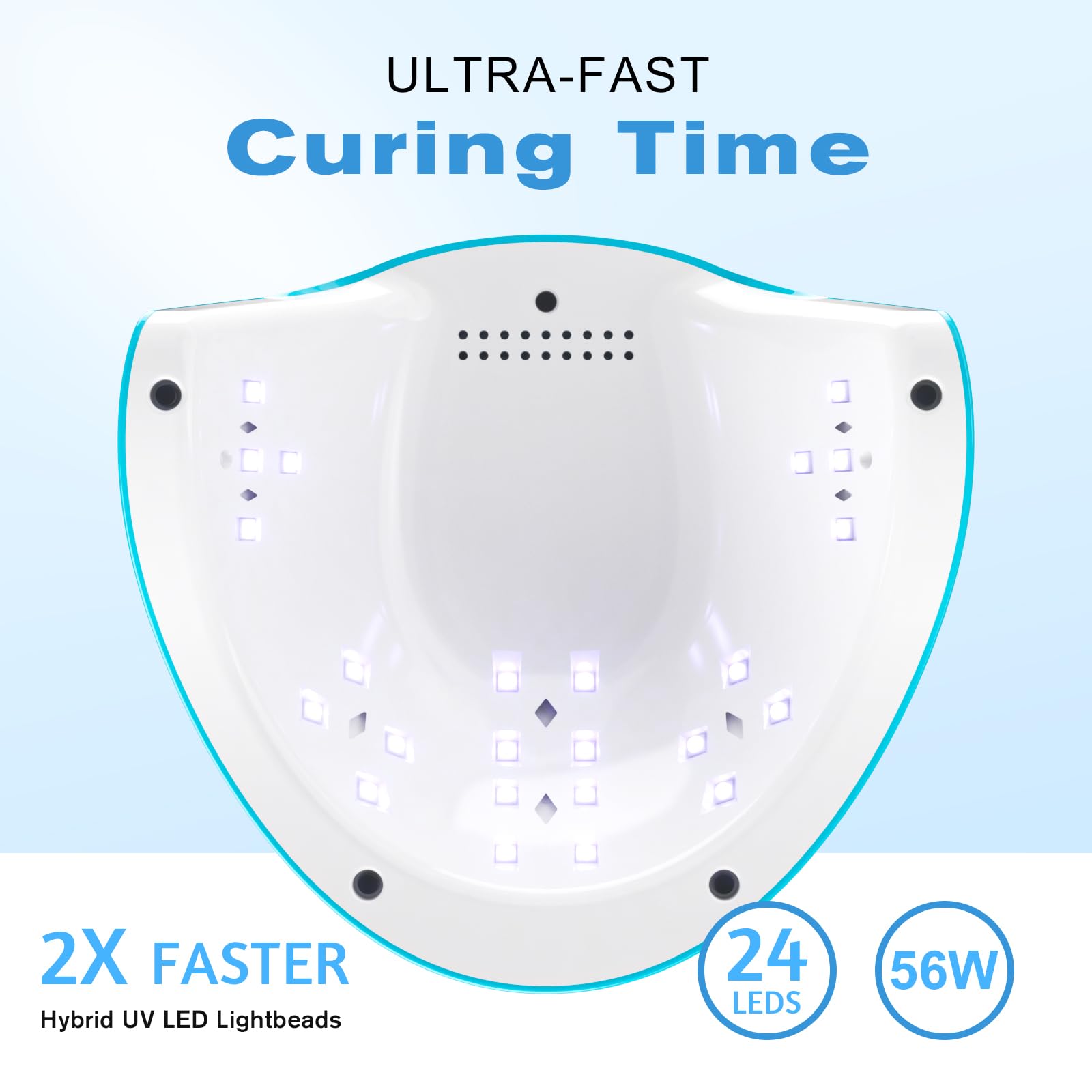 Professional K&K UV LED Nail Lamp with 24 Beads & 4 Timer Settings - Fast Drying UV Light for Gel Polish - Perfect for Home Salon & Nail Art DIY Manicures