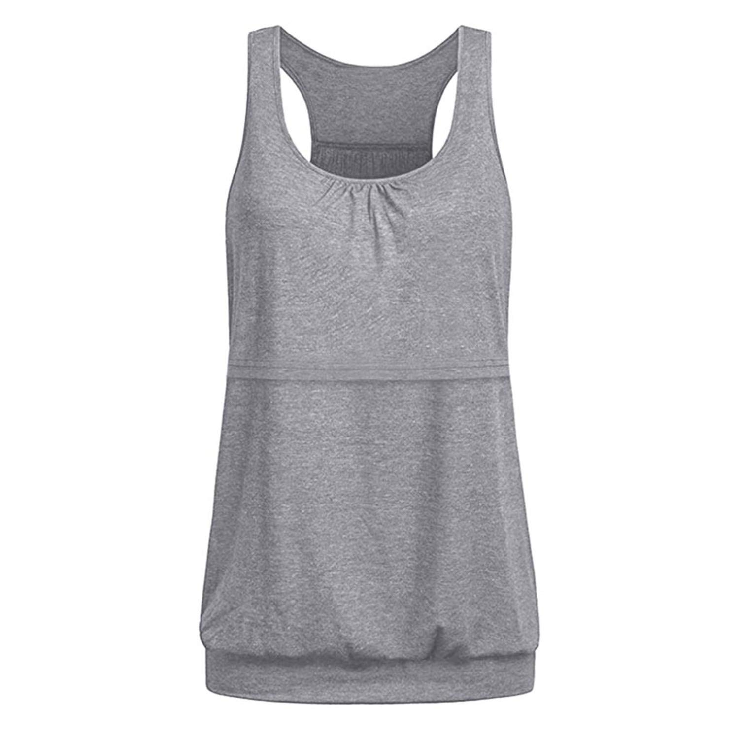 Andongnywell Plus Size Nursing Tank Tops for Women - Maternity Breastfeeding Shirt, Sleeveless Comfortable Vest for Pregnancy & Postpartum - Perfect for Nursing, Lounging & Everyday Wear