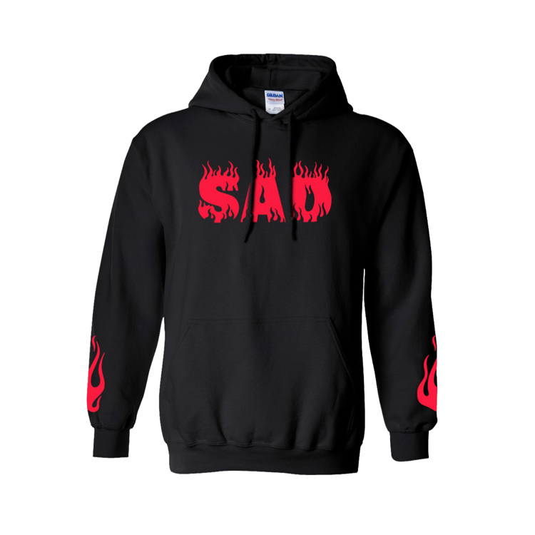 Flames of Sadness Hoodie - Trendy Emo Streetwear for Men & Women | Perfect for Concerts, Goth Fashion & Casual Outfits