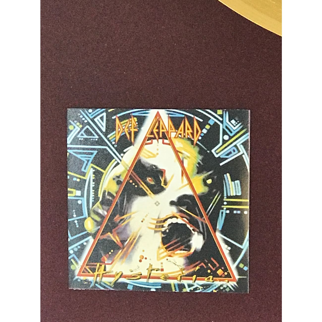 Def Leppard Hysteria Swiss Gold Award Presented to Rick Allen - Rare Collectible Music Memorabilia for Fans & Display in Home, Office, or Music Room