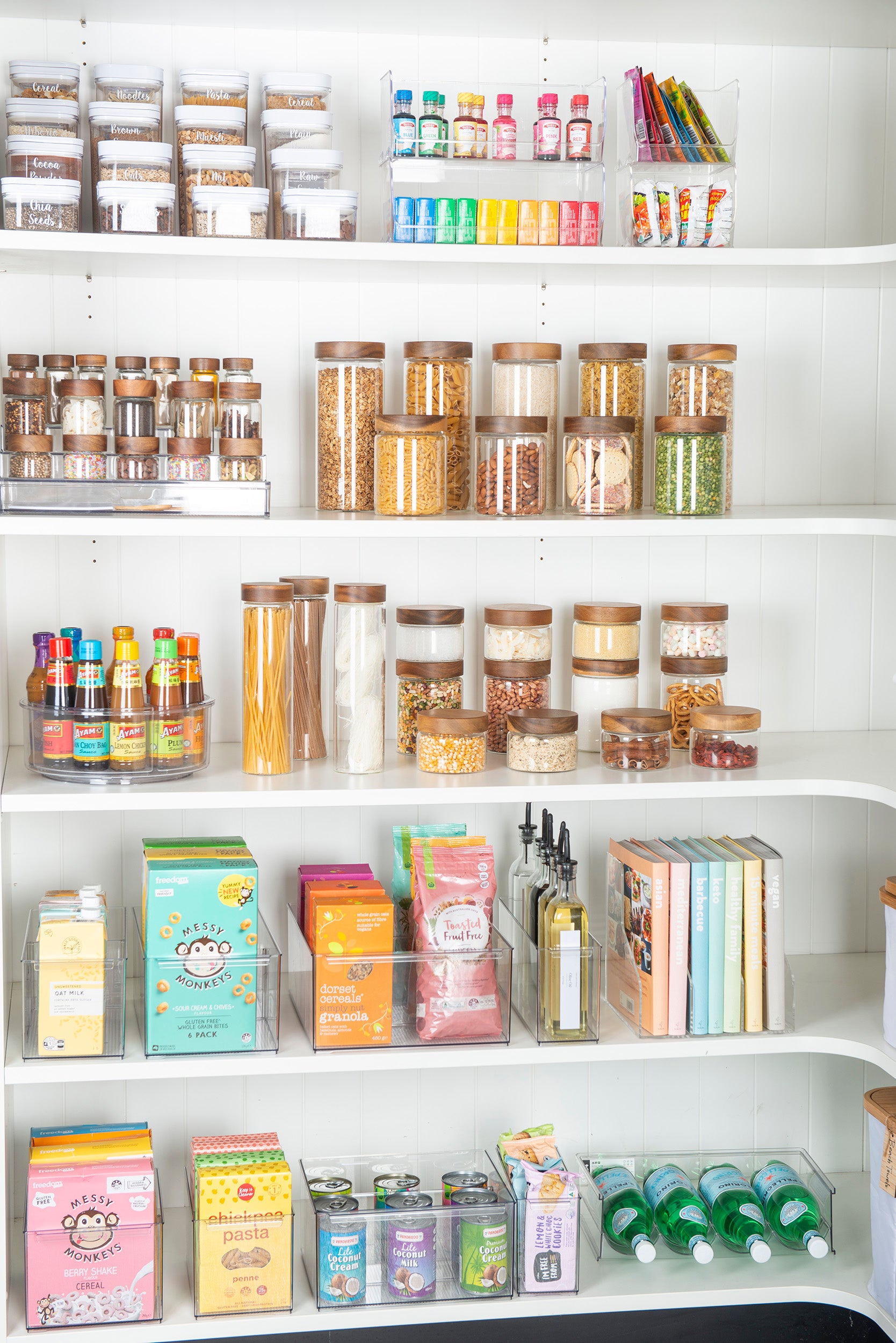 Clear Acrylic Herb & Spice Shelf with Drawer - 12 Jar Organizer for Kitchen Countertop, Pantry or Spice Rack Storage - Perfect for Organizing Cooking Ingredients, Tea Bags and Small Bottles