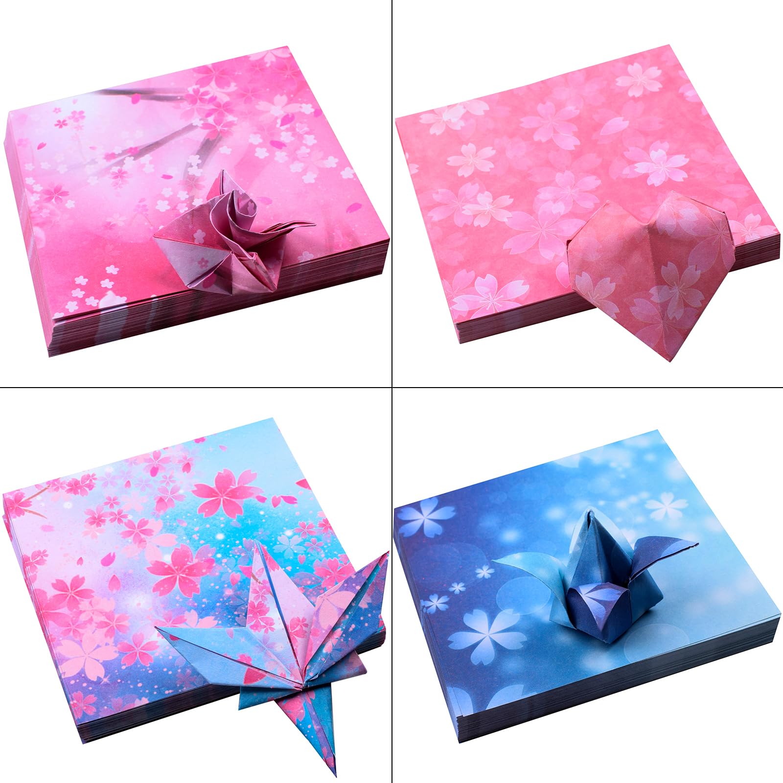 Premium 400-Sheet Double-Sided Origami Paper Set - 3.7 x 3.7 Inch Gradient Pattern DIY Craft Paper for Gift Wrapping, Scrapbooking, Birthday Party Decorations & Home Art Projects | Perfect for Kids, Adults & Classroom Activities