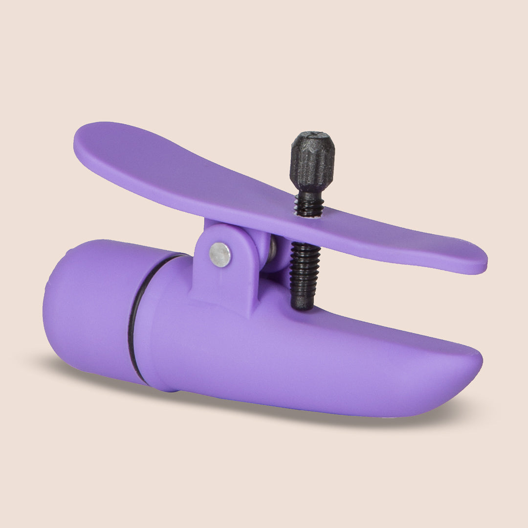 Nipple Play® Nipplettes® Vibrating Nipple Clamps - Adjustable & Rechargeable for Sensual Play, Couples Intimacy & BDSM Exploration