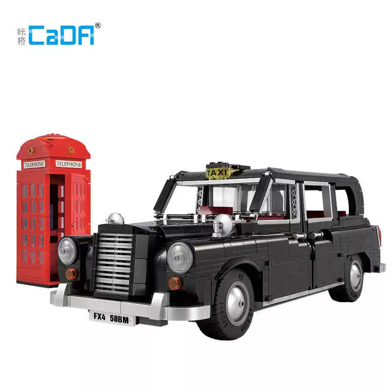 CaDA C62004 LEVC British Car London Taxi Building Blocks Set - 1871 PCS Model Kit for Adults & Teens - Collectible Toy Car for Display & Play - Perfect for Home Decor, Office Display & Gift Giving