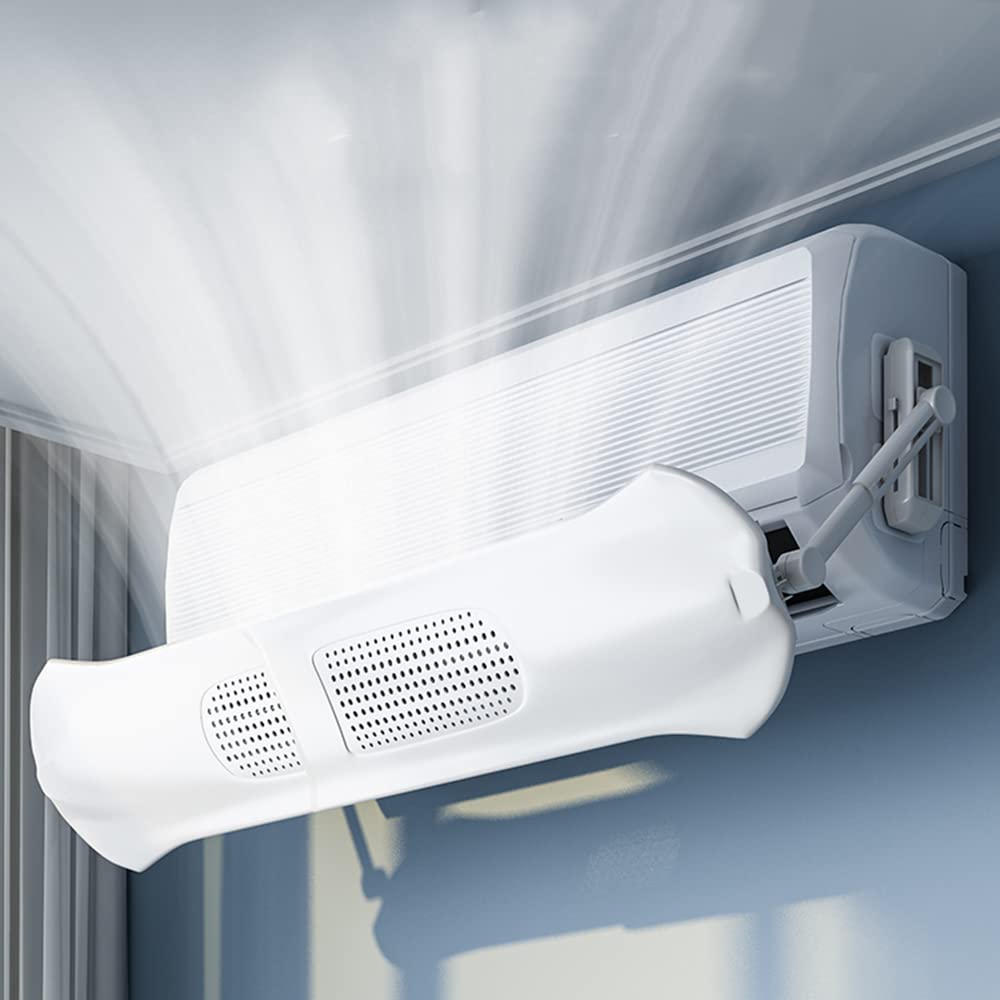 Universal Air Vent Deflector - Side Wall AC Cold Air Baffle & Retractable Confined Air Redirector for Home & Office Cooling Efficiency