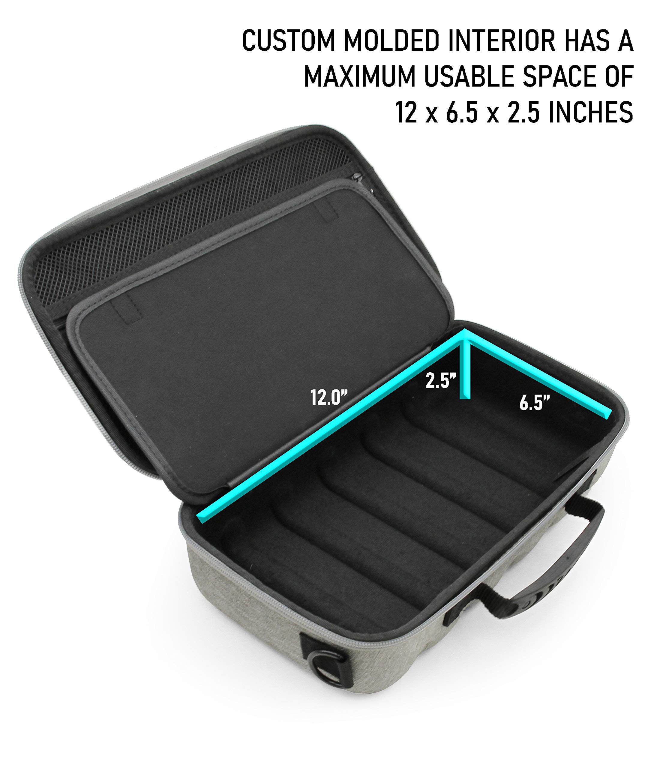 CASEMATIX Travel Case for Otamatone Regular & Neo (Holds 3 Instruments) - Durable Protective Storage with Shoulder Strap & Accessory Pockets for Batteries - Perfect for Travel, Performances & Music Lessons