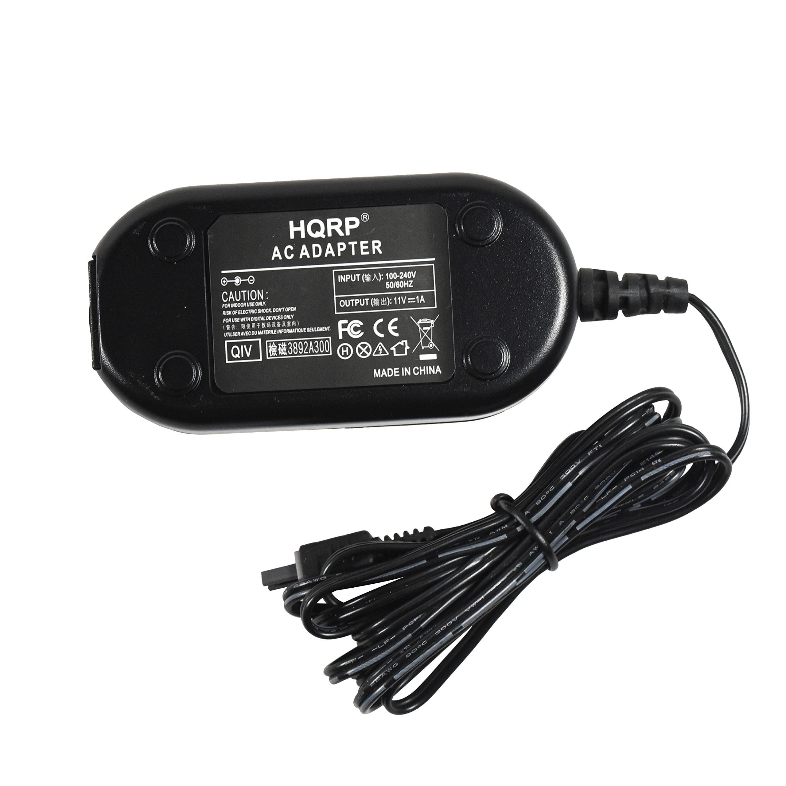 HQRP Replacement AC Adapter Charger for JVC Camcorder Models AP-V14, AP-V15, AP-V16, GR-D33U, GRD33U, LY21103-001A, LY21103-001B, GR-DA20E, GR-D372, GZ-MG20U, GZ-MG670, GR-SXM38U, GR-D72U, GZ-HM1 - Power Supply for Home & Travel Use