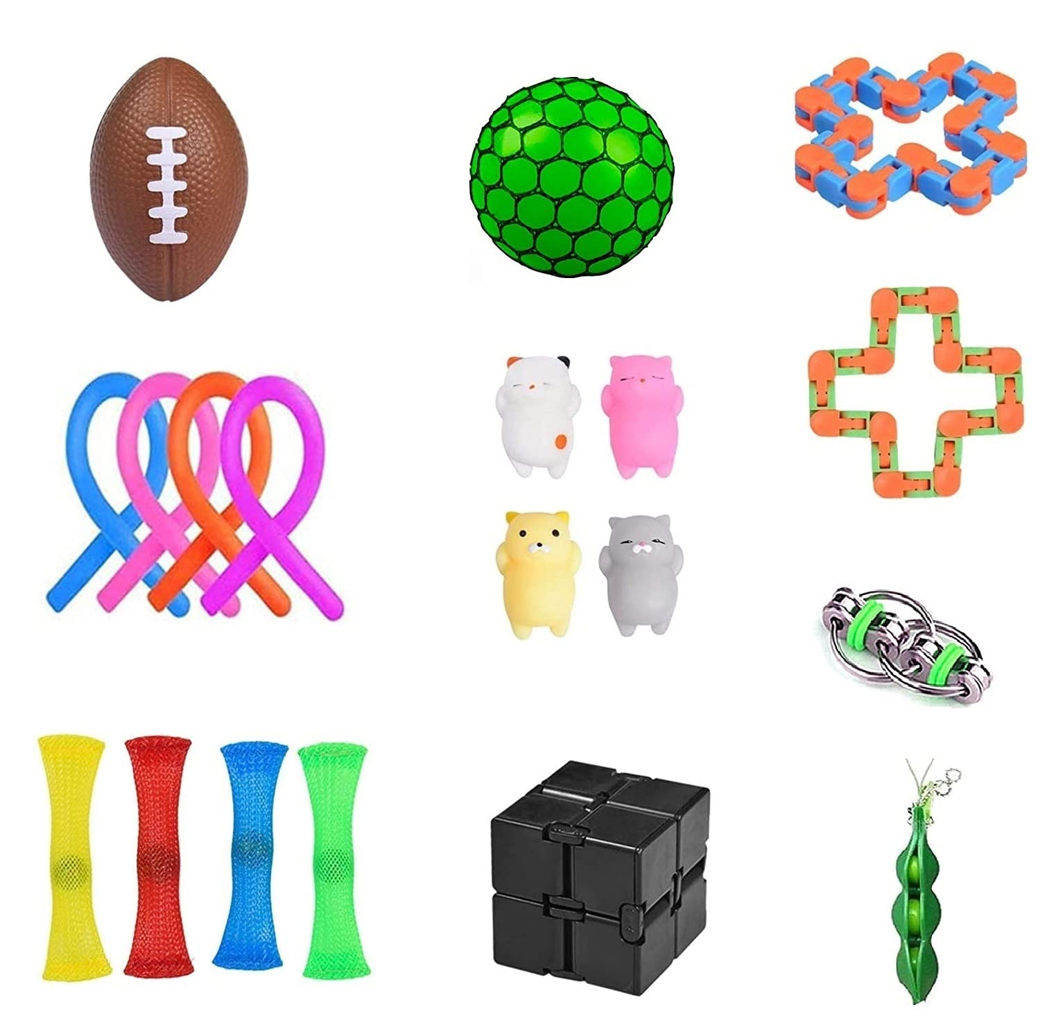 JadeMoko Sensory Fidget Toys Set for Kids & Adults - Stress Relief & Anti-Anxiety Tools Bundle - ADHD Autism Therapy Toys for Focus & Relaxation - Perfect for Classroom, Office & Home Use