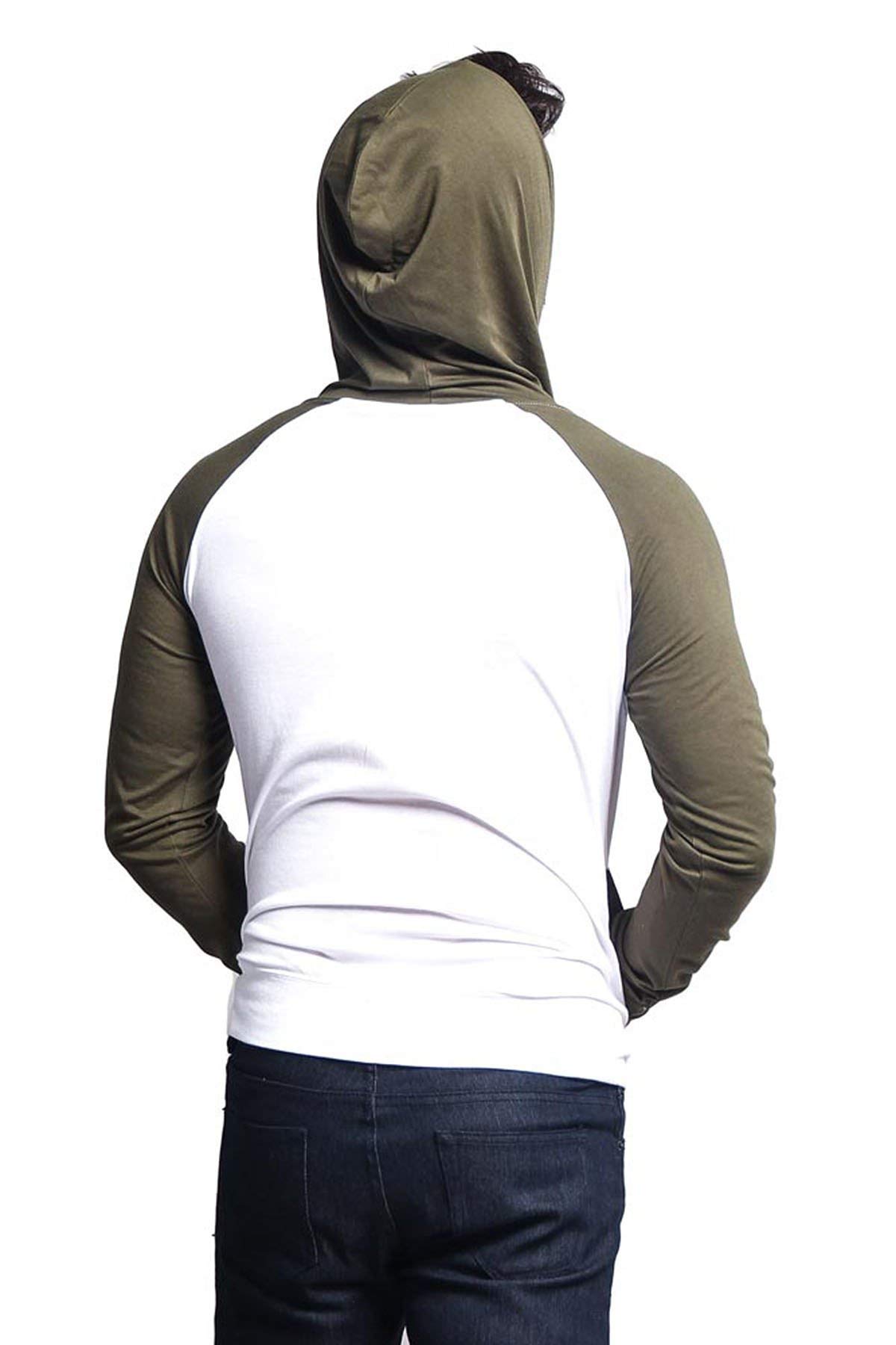 Victorious Men's Lightweight Zip-Up Hoodie Sweatshirt - Comfortable Raglan Sleeve Pullover for Casual Wear, Gym & Outdoor Activities