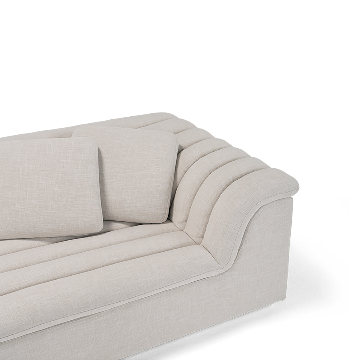 Float 4-Seat Sofa - Modern Byron Oyster Upholstered Sectional Couch for Living Room, Lounge & Family Room - Comfortable & Stylish Home Furniture