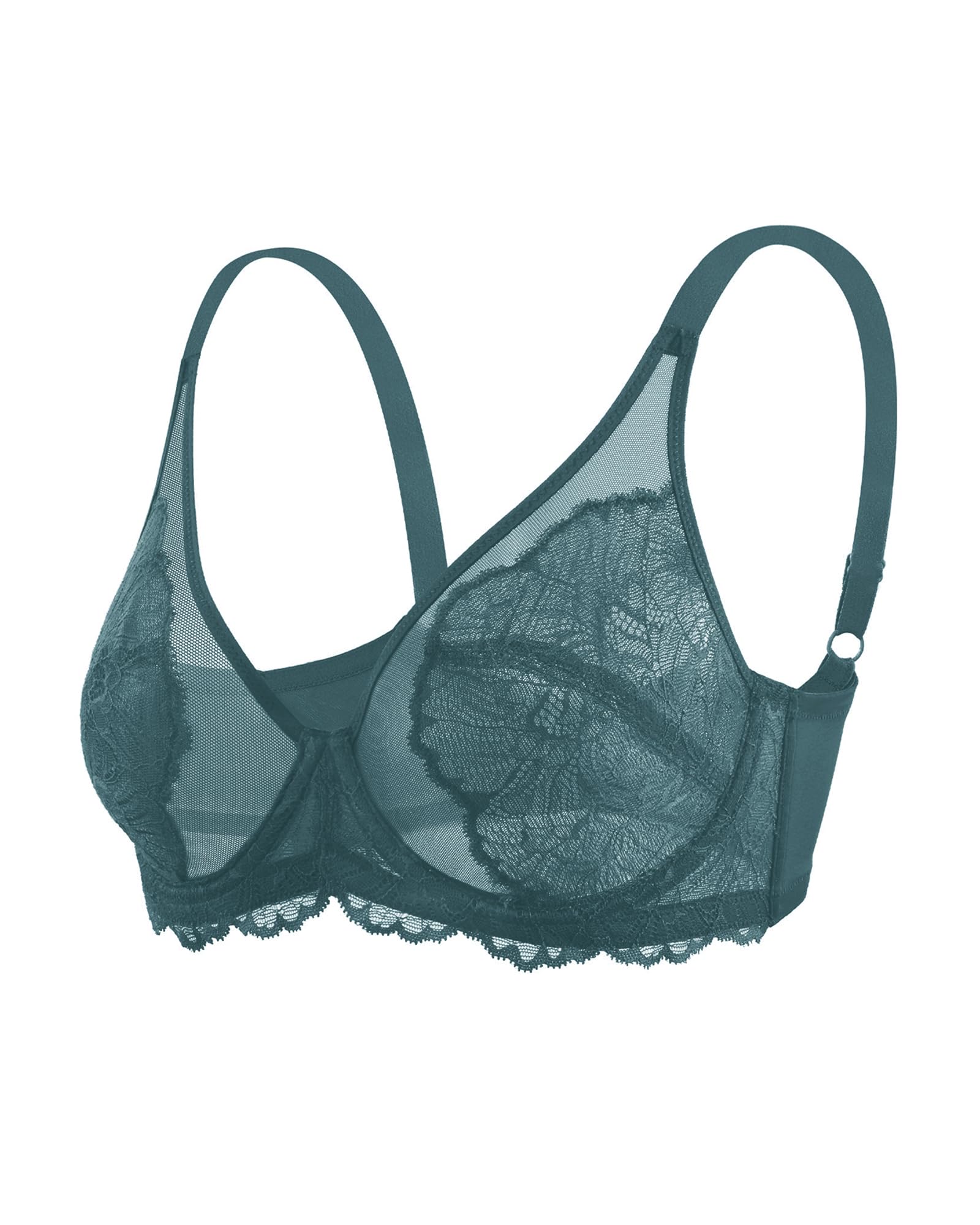 HSIA Women's Minimizer Bras - Full Coverage Lace Underwire Bra for Large Bust, Unlined Support for Heavy Breasts | Perfect for Everyday Wear, Work & Special Occasions