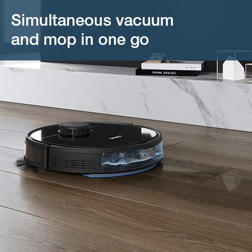 ECOVACS DEEBOT OZMO 920 Smart Robot Vacuum and Mop - Laser Navigation, No-Go Zones, Multi-Floor Mapping, Alexa & App Control - Perfect for Hardwood Floors & Pet Hair Cleaning (Black)