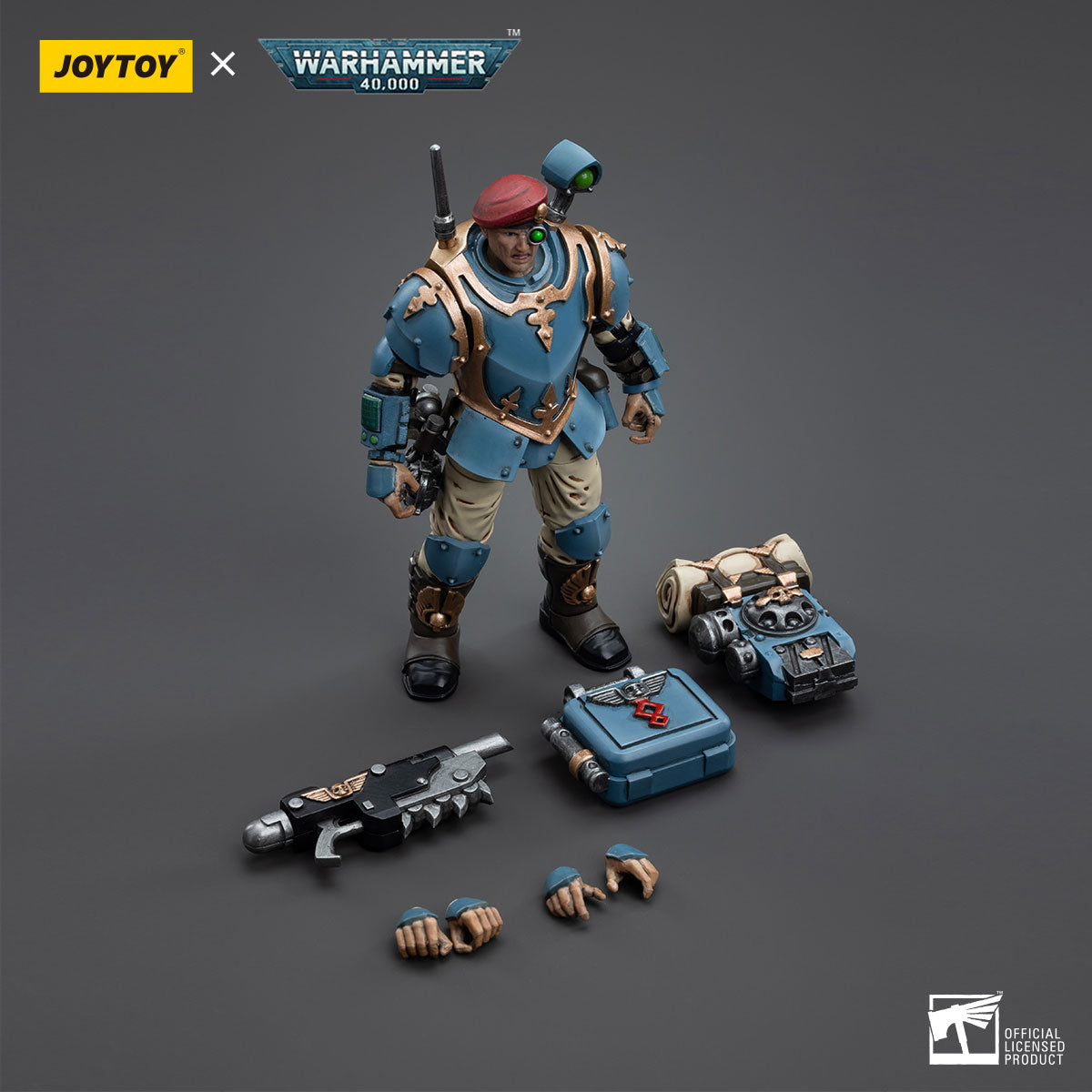 1/18 JOYTOY 3.75-inch Astra Militarum Tempestus Scions Command Squad Action Figure - 55th Kappic Eagles Set (5pcs) - Perfect for Warhammer 40K Collectors, Tabletop Gaming & Display