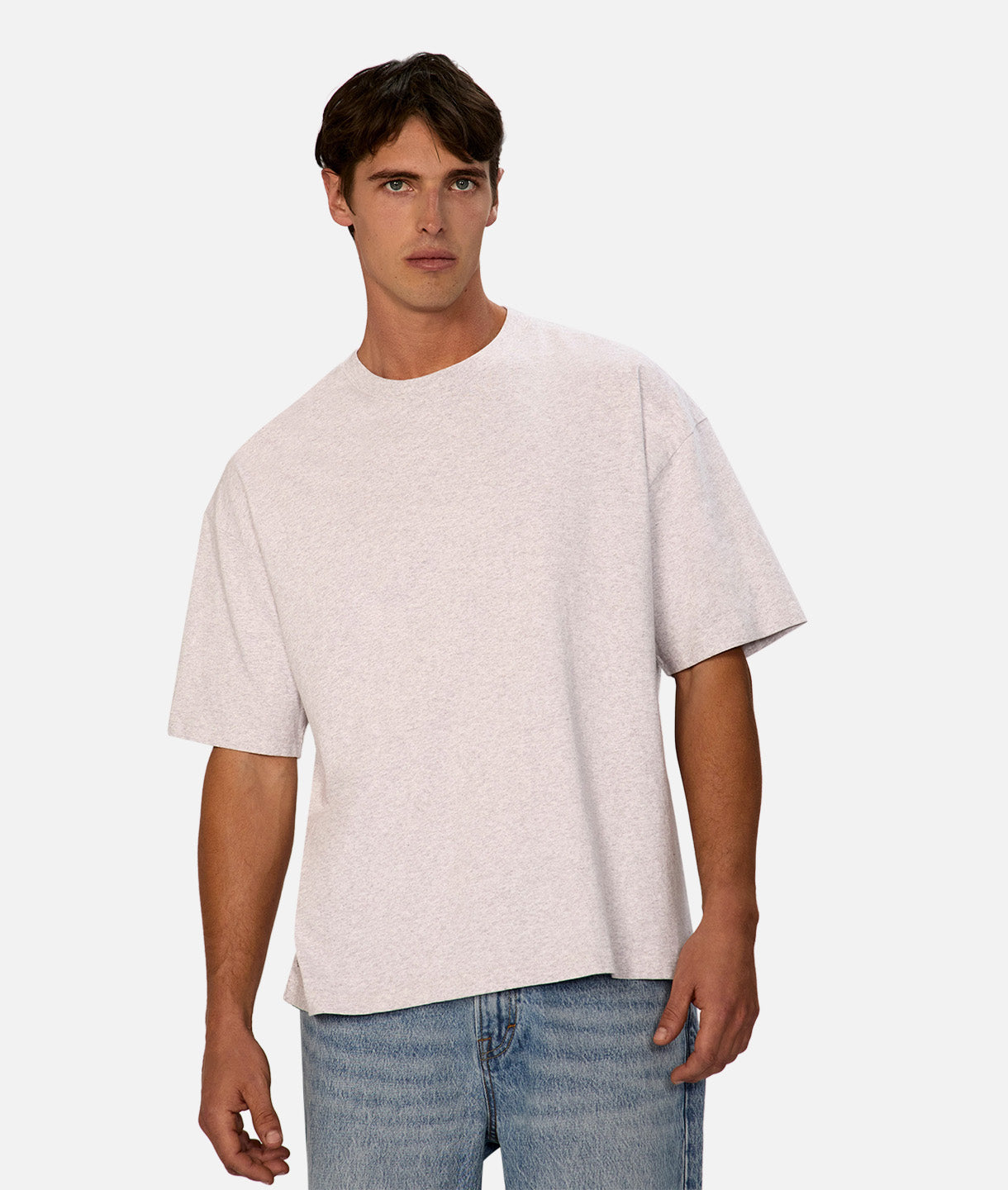 The Del Mar Tee - Soft Cotton Crewneck T-Shirt in New Marle Grey | Casual Everyday Wear & Layering Essential