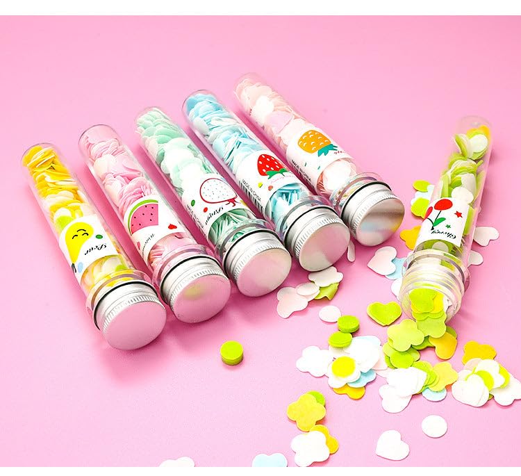 Portable Flower-Shaped Paper Soap Strips in Test Tube Bottle - Travel Hand Wash for Camping, Hiking & Outdoor Activities
