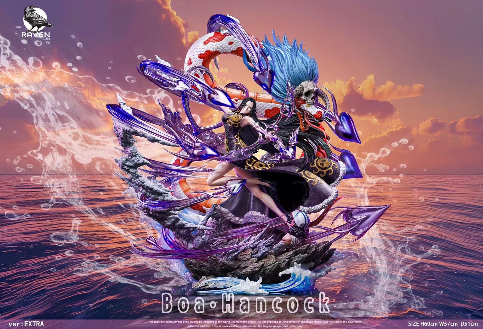 Raven Studio Boa Hancock One Piece Anime Figure - Premium Collectible Statue for Anime Fans, Home Decor, and Gift Giving