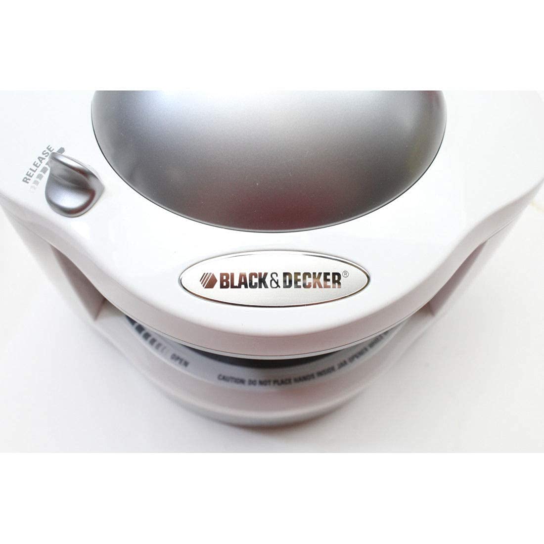 Black & Decker JW260 Lids Off Jar Opener - Effortless Jar Opening Tool for Kitchen, Home & Seniors - Durable White Design for Tight Lids & Stubborn Jars