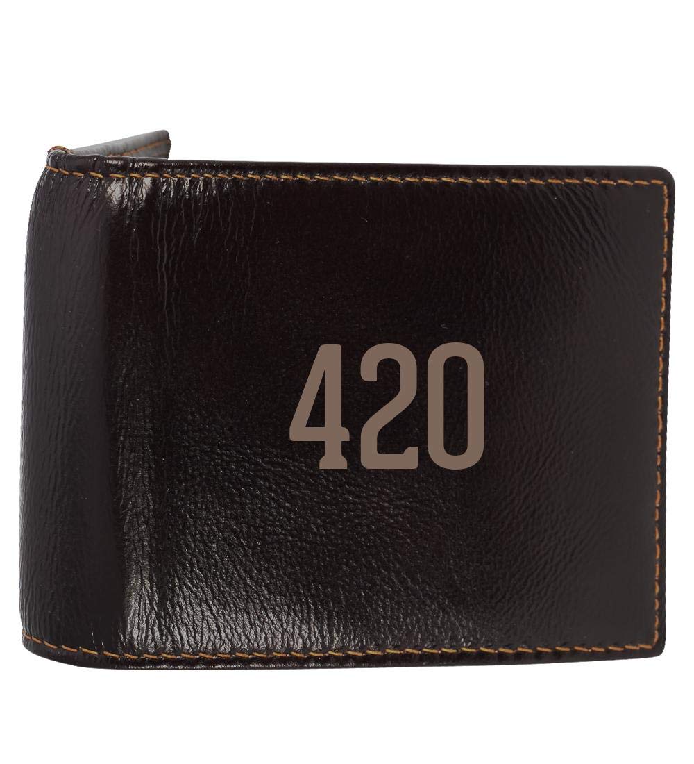 Genuine Engraved Soft Cowhide Bifold Leather Wallet for Men - RFID Blocking Slim Minimalist Design - Perfect for Everyday Use, Travel & Gifts