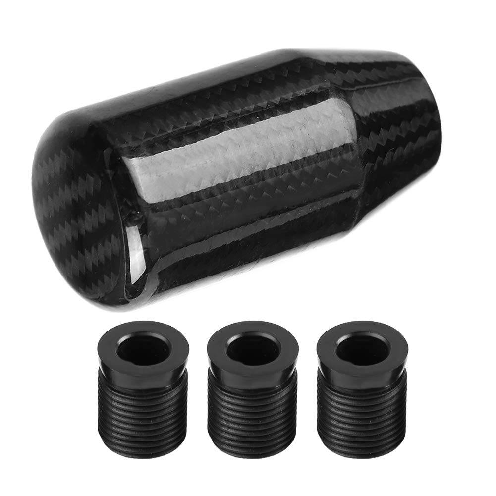 Carbon Fiber Manual Gear Shift Knob with 8/10/12mm Self-Tapping Screws - Perfect for Car Interior Upgrades & Racing Enthusiasts