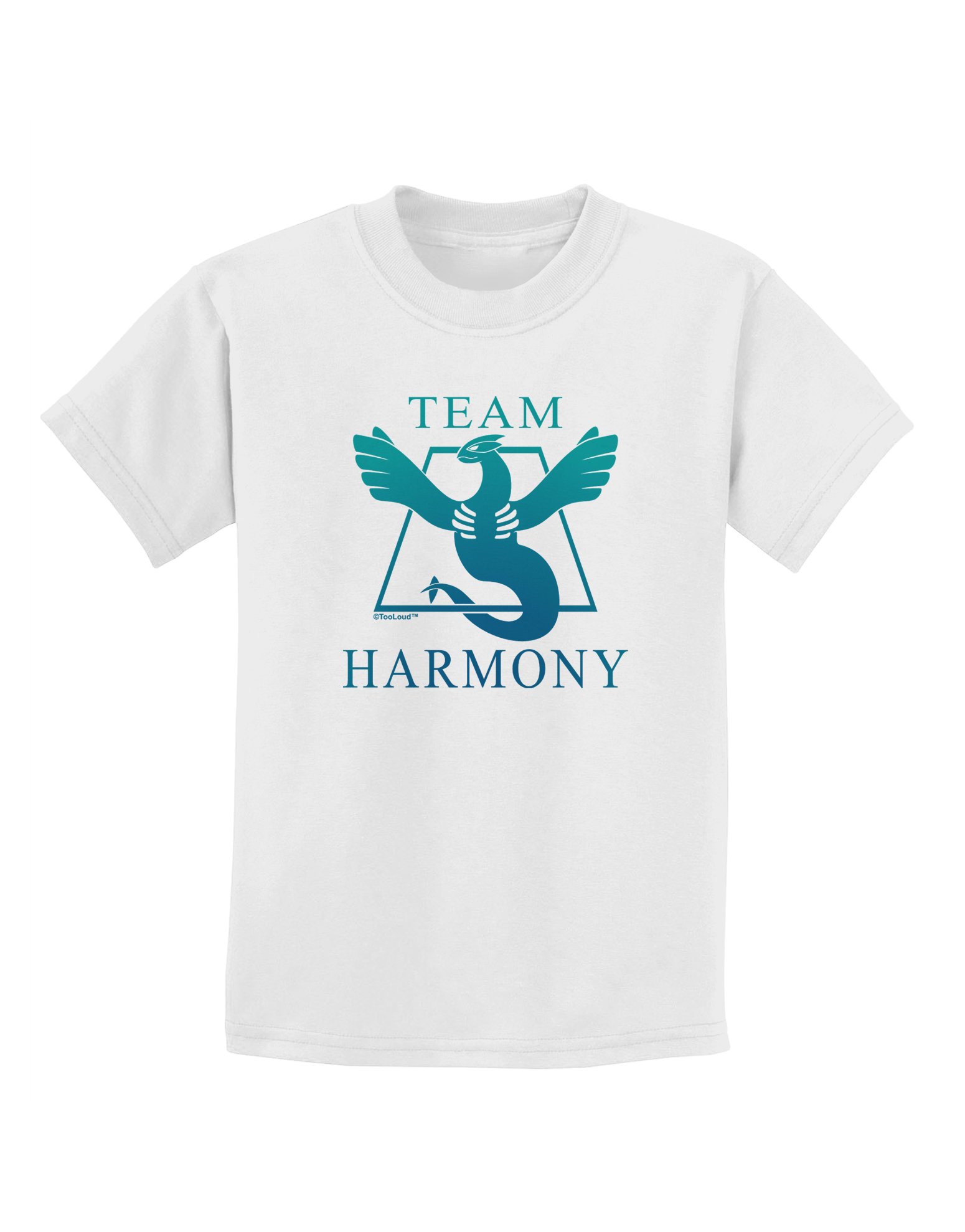 TooLoud Team Harmony Kids T-Shirt - Soft Cotton Graphic Tee for Boys & Girls - Perfect for School, Playdates & Family Outings