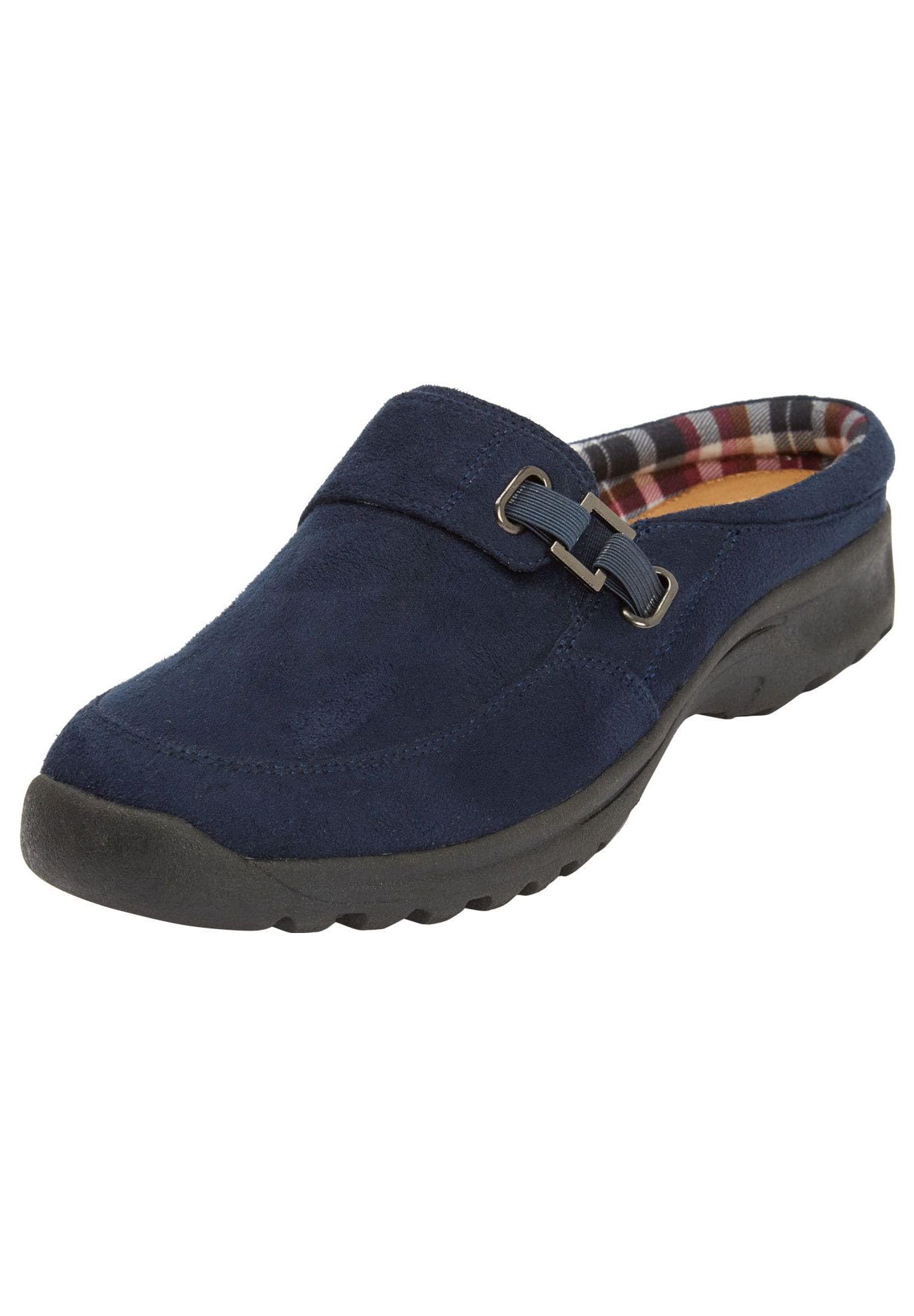 Comfortview Women's Wide Width Joy Mule Slippers - Soft House Shoes for Relaxing at Home, Lounging & Indoor Comfort
