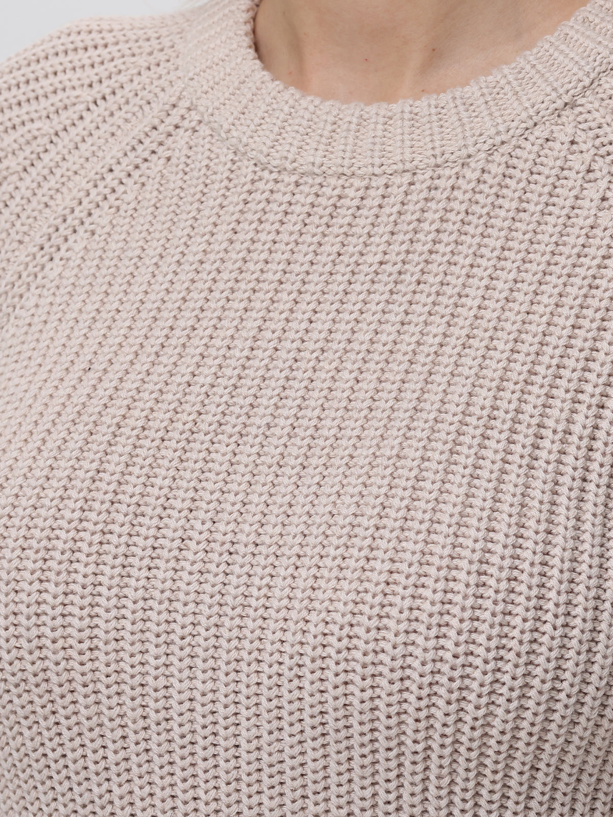 Jane Crewneck Shaker Stitch Cotton Sweater for Women - Soft Casual Knit Pullover for Fall & Winter - Perfect for Office, Date Night and Weekend Outings