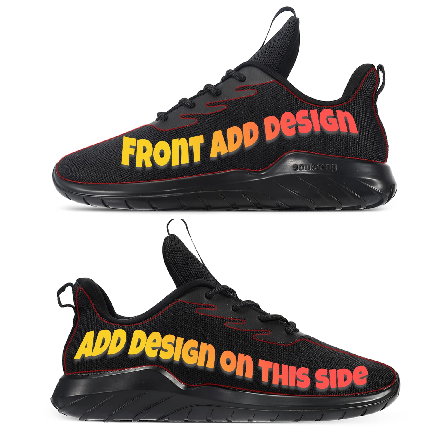 Breathable Lightweight Men's Running Shoes - Mesh Cushioned Athletic Sneakers for Jogging, Gym & Outdoor Training | Soulsfeng