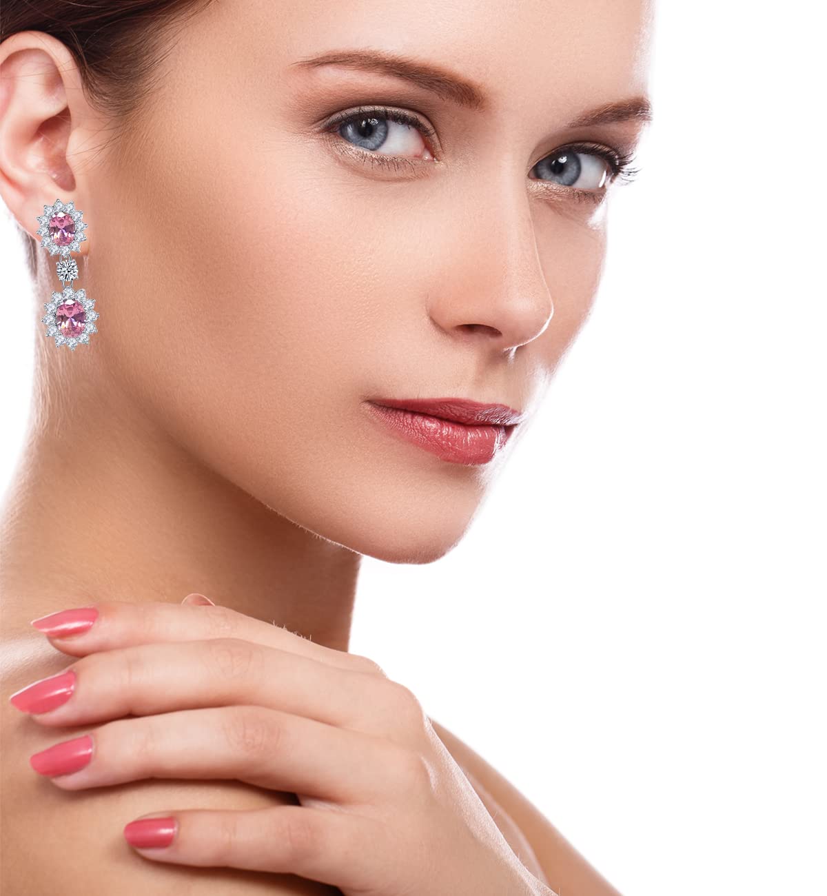 LAVINA Royal CZ Dangle Earrings - Princess Diana Style Elegant Jewelry | Sparkling Cubic Zirconia Earrings for Women | Perfect for Weddings, Prom, Birthday Gifts & Special Occasions | Luxury Fashion Accessories for Evening Parties & Formal Events