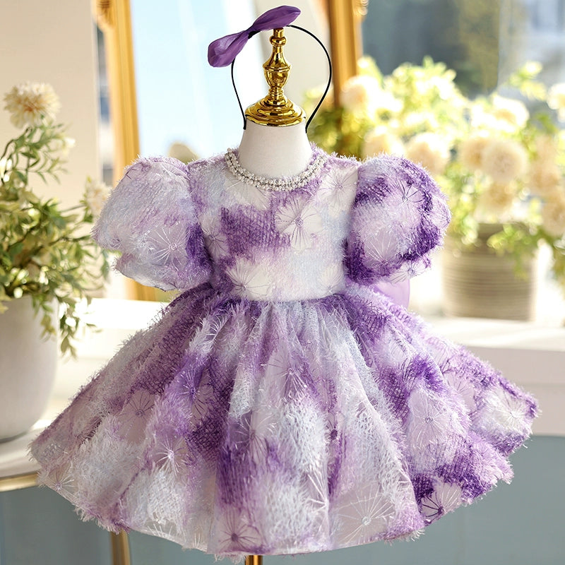 **Purple Princess Birthday Dress for Girls – Elegant Baptism Gown for Special Occasions | Perfect for Birthday Parties, Christenings & Formal Events**
