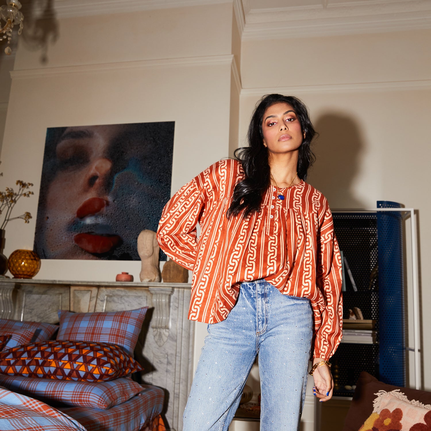 Novia Blouse - Women's Elegant Floral Print Blouse for Casual & Office Wear | Perfect for Date Night, Work, and Special Occasions