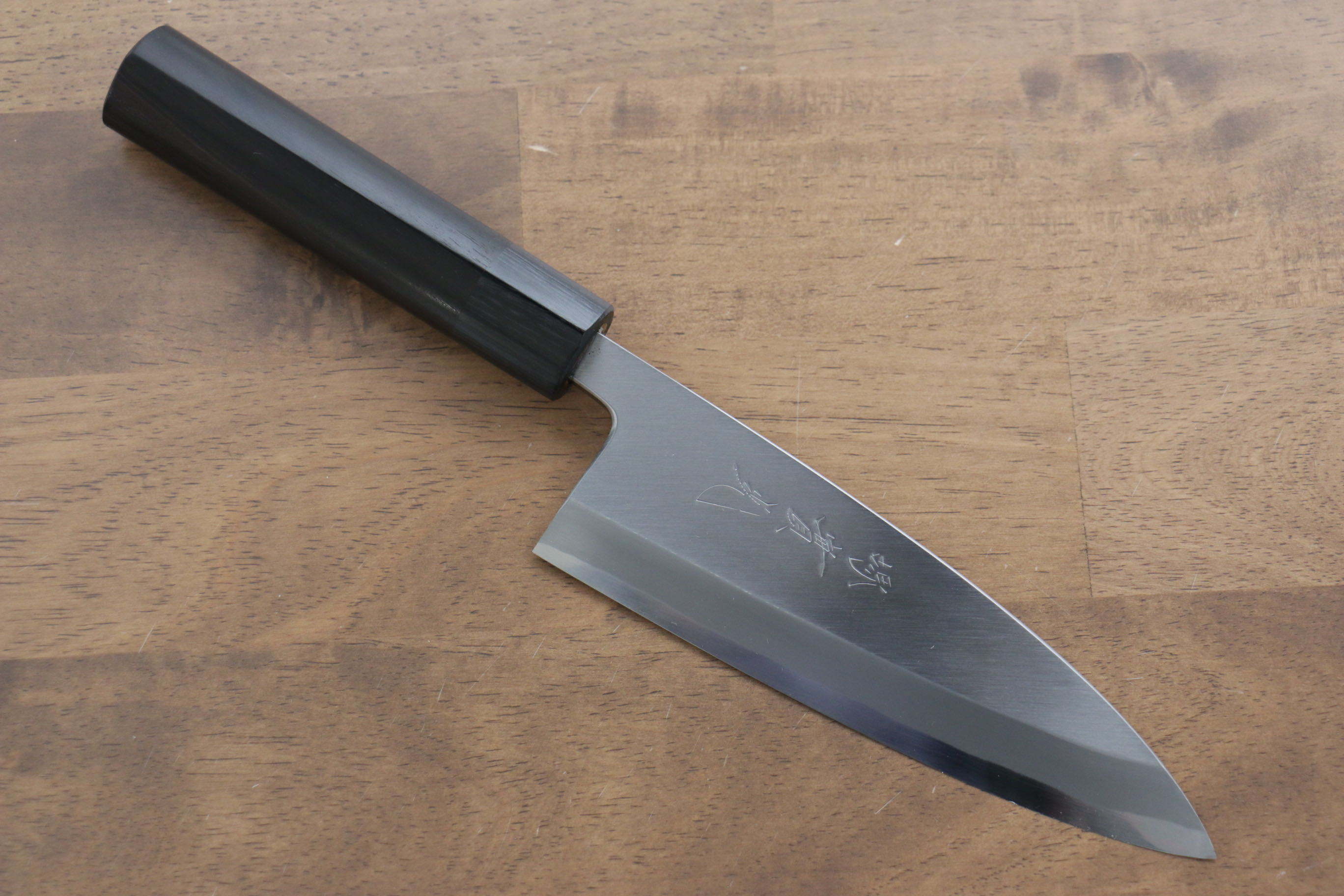 Premium Jikko White Steel No.2 Deba Knife 165mm - Japanese Professional Chef Knife with Shitan Handle - Perfect for Sushi, Fish Filleting & Meat Cutting