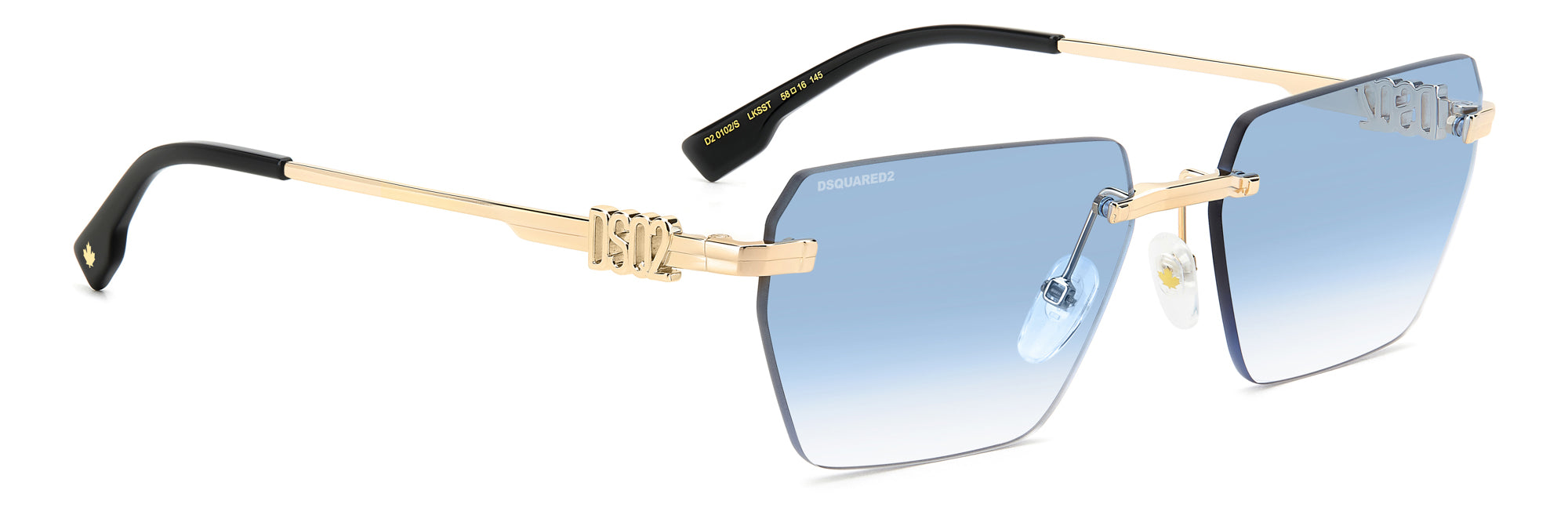 DSQUARED2 D2 0102/S Sunglasses - Polarized UV Protection Aviator Style for Men & Women - Perfect for Driving, Outdoor Sports & Fashion Accessories