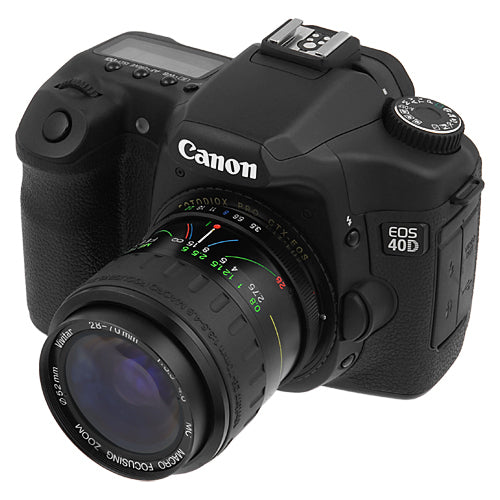 Fotodiox Pro Lens Mount Adapter - Contax/Yashica (CY) to Canon EOS (EF/EF-S) Camera Adapter with v10 Focus Confirmation Chip - Perfect for DSLR Photography & Videography