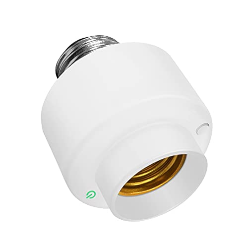 Smart WiFi Light Socket - E26/E27 Smart Bulb Adapter with APP Remote Control & Timer, Wireless Lamp Holder for Smart Home, Compatible with 2.4GHz Network (1PC) - Perfect for Bedroom, Living Room & Home Automation