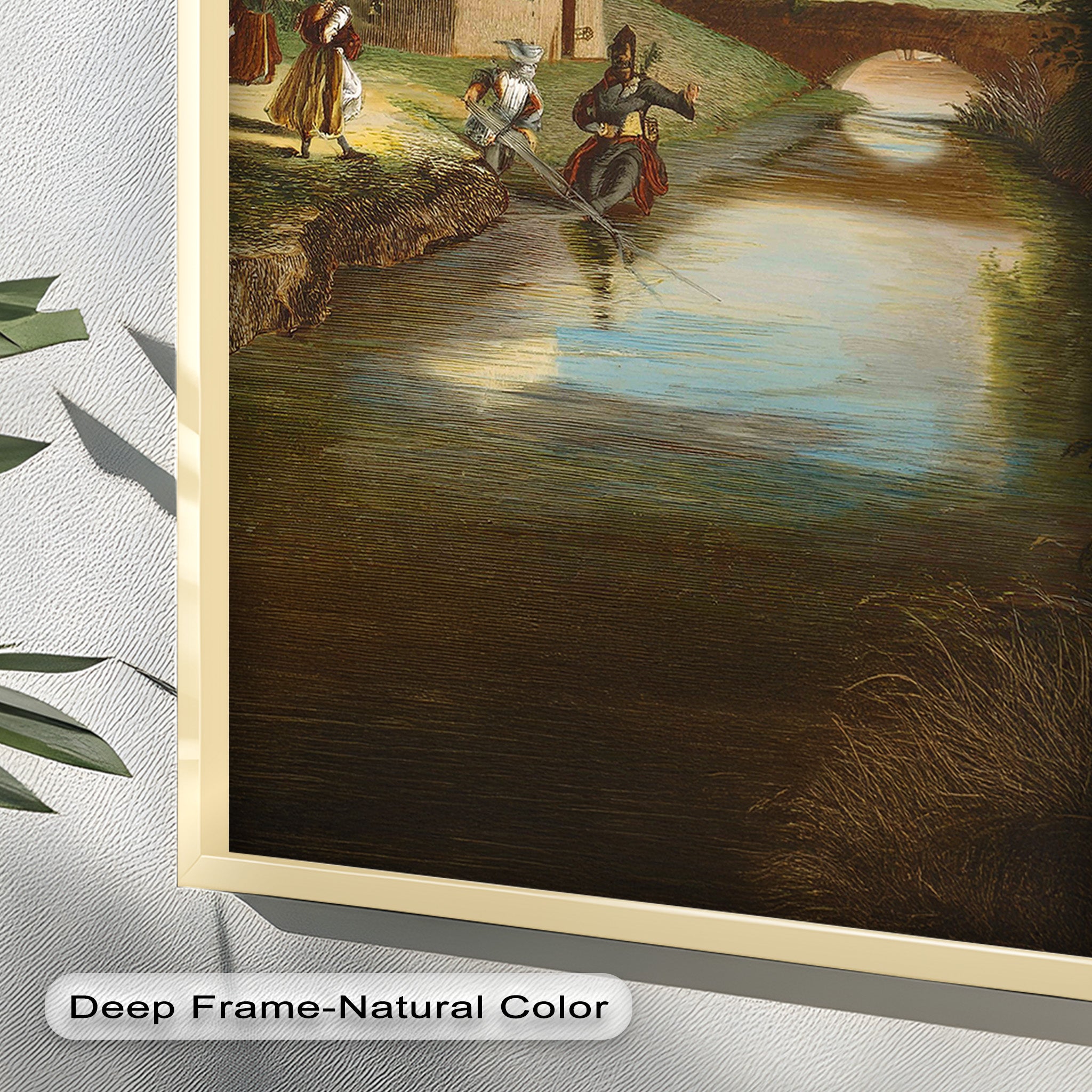 Romantic English Countryside Historic Oil Painting - A Day by the River - Perfect for Home Decor, Living Room Wall Art & Gift Ideas