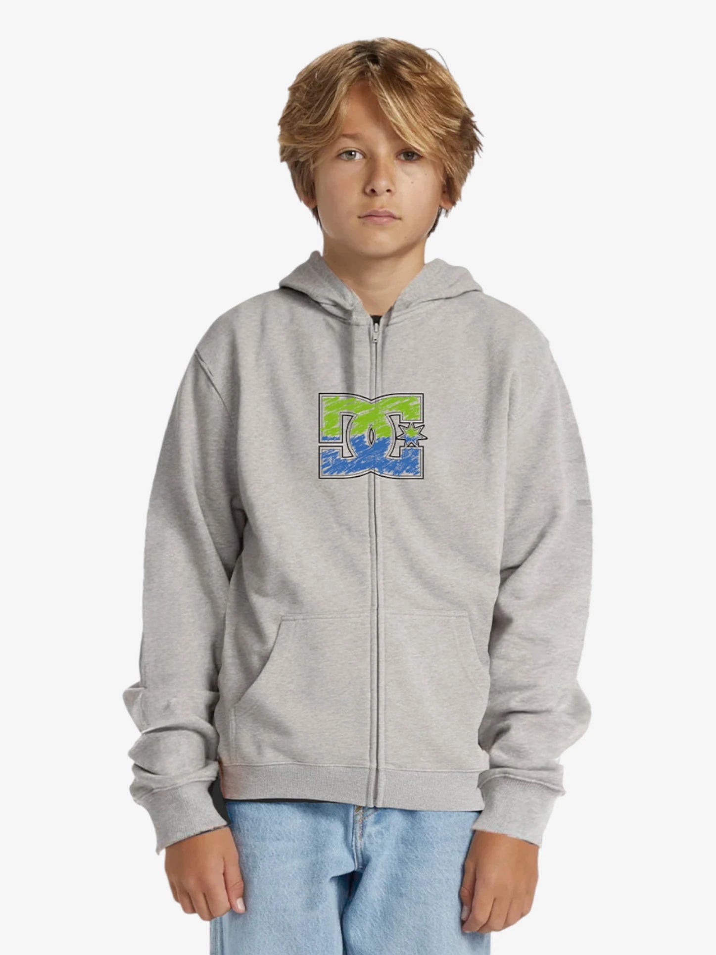 DC Kids Star Inline Grey Jacket - Lightweight & Water-Resistant for Outdoor Play, School & Winter Activities