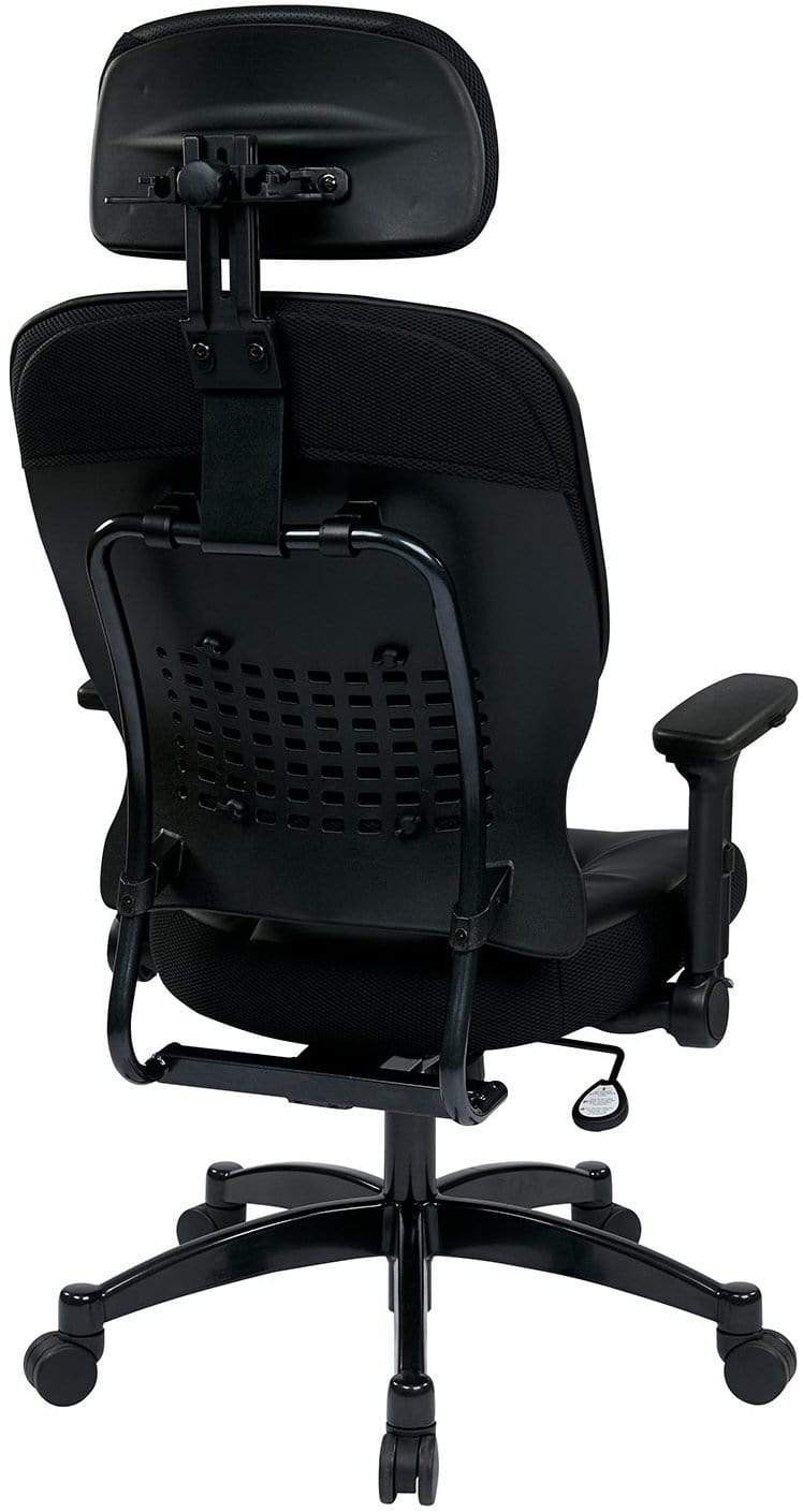 Ergonomic Eco Leather Office Chair - Adjustable Height Task Chair with Lumbar Support [32 E3371F3] for Home Office, Gaming & Workspace Comfort