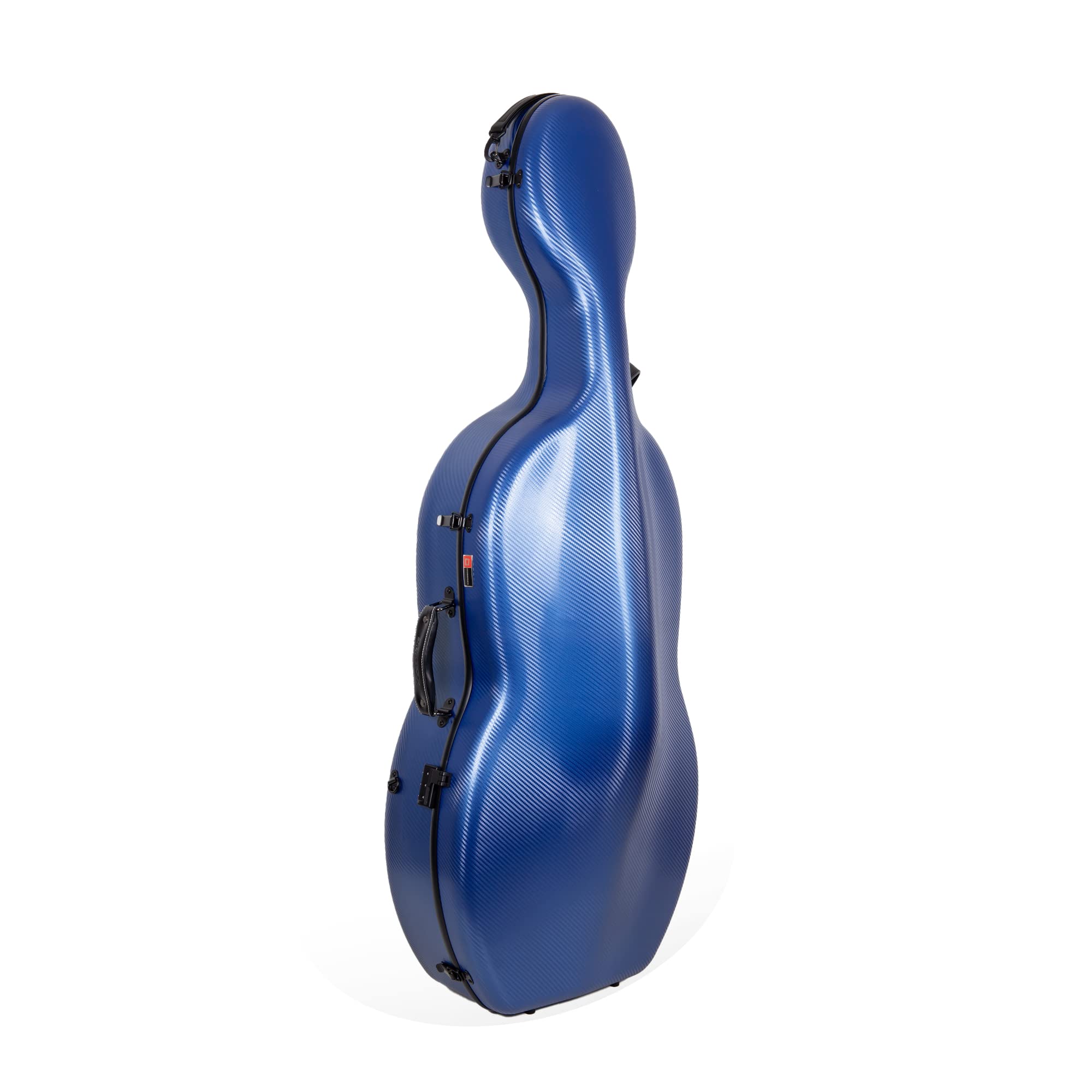 Crossrock 4/4 Carbon Fiber Cello Case with Wheels & Backpack - Ultra Lightweight 9.9lbs, Supports 660lbs Pressure - Durable Blue Protection for Professional Musicians & Travel - Perfect for Concerts, School, Air Travel & Outdoor Performances